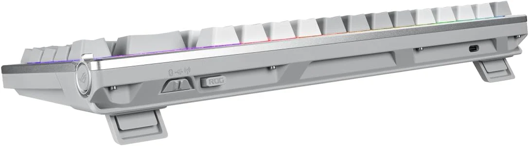 ASUS ROG Azoth White RGB Gaming-Tastatur (QWERTZ Layout, 75% Tastaturformfaktor, mechanische ROG NX-Switches, OLED-Display, Wireless mit Bluetooth, 2,4-GHz-RF, USB, Windows und MacOS-Modus, weiß) - Image 3