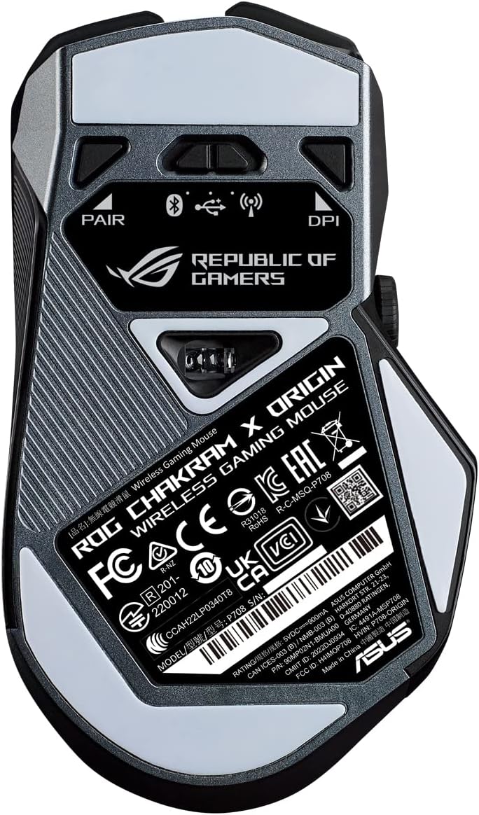 ASUS ROG Chakram X Origin kabellose RGB Gaming Maus (ROG AimPoint-Sensor, 36.000 dpi, Polling-Rate 8000 Hz, RF 2,4 GHz / Bluetooth / kabelgebunden, 11 programmierbare Tasten, Joystick, schwarz) - Image 11