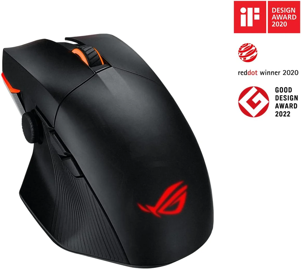 ASUS ROG Chakram X Origin kabellose RGB Gaming Maus (ROG AimPoint-Sensor, 36.000 dpi, Polling-Rate 8000 Hz, RF 2,4 GHz / Bluetooth / kabelgebunden, 11 programmierbare Tasten, Joystick, schwarz) - Image 13