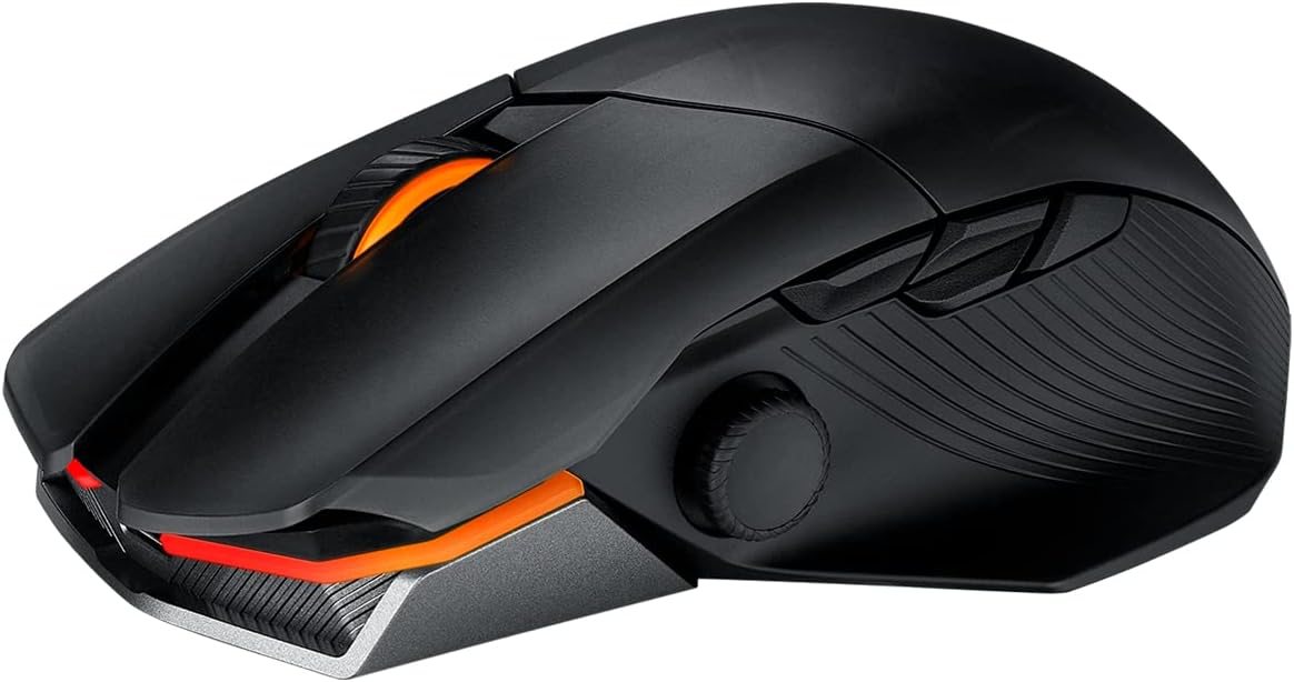 ASUS ROG Chakram X Origin kabellose RGB Gaming Maus (ROG AimPoint-Sensor, 36.000 dpi, Polling-Rate 8000 Hz, RF 2,4 GHz / Bluetooth / kabelgebunden, 11 programmierbare Tasten, Joystick, schwarz) - Image 3