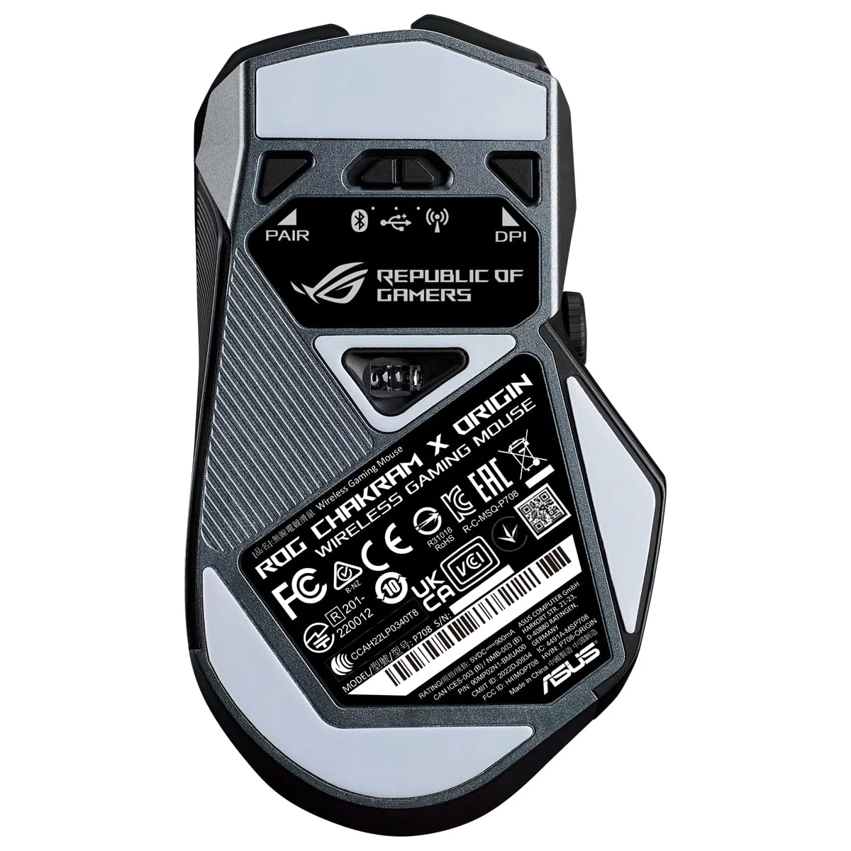 ASUS ROG Chakram X Origin kabellose RGB Gaming Maus (ROG AimPoint-Sensor, 36.000 dpi, Polling-Rate 8000 Hz, RF 2,4 GHz / Bluetooth / kabelgebunden, 11 programmierbare Tasten, Joystick, schwarz) - Image 5