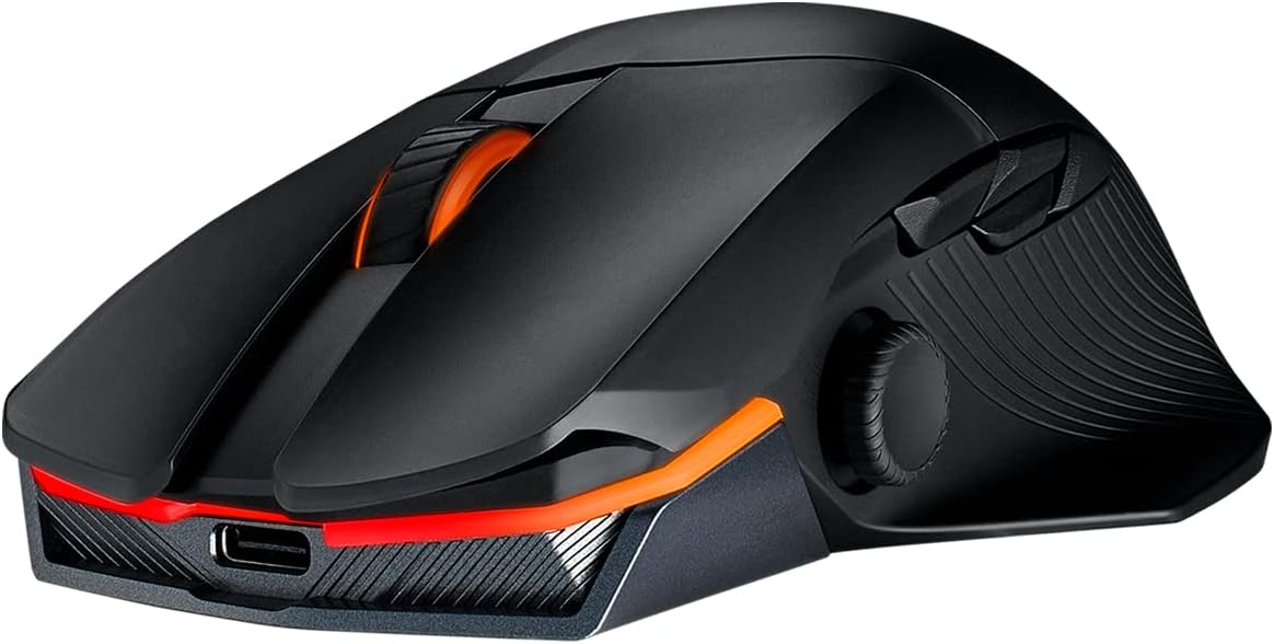 ASUS ROG Chakram X Origin kabellose RGB Gaming Maus (ROG AimPoint-Sensor, 36.000 dpi, Polling-Rate 8000 Hz, RF 2,4 GHz / Bluetooth / kabelgebunden, 11 programmierbare Tasten, Joystick, schwarz) - Image 8