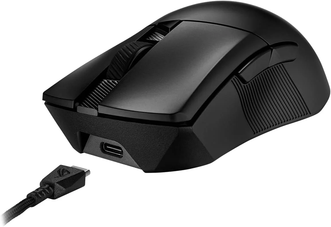 ASUS ROG Gladius III Wireless AimPoint RGB Gaming Maus (optischer ROG AimPoint-Sensor, 36.000 DPI, 650 IPS, ROG Micro Switches, ergonomisch, 2,4-GHz, Bluetooth®, USB, schwarz) - Image 11