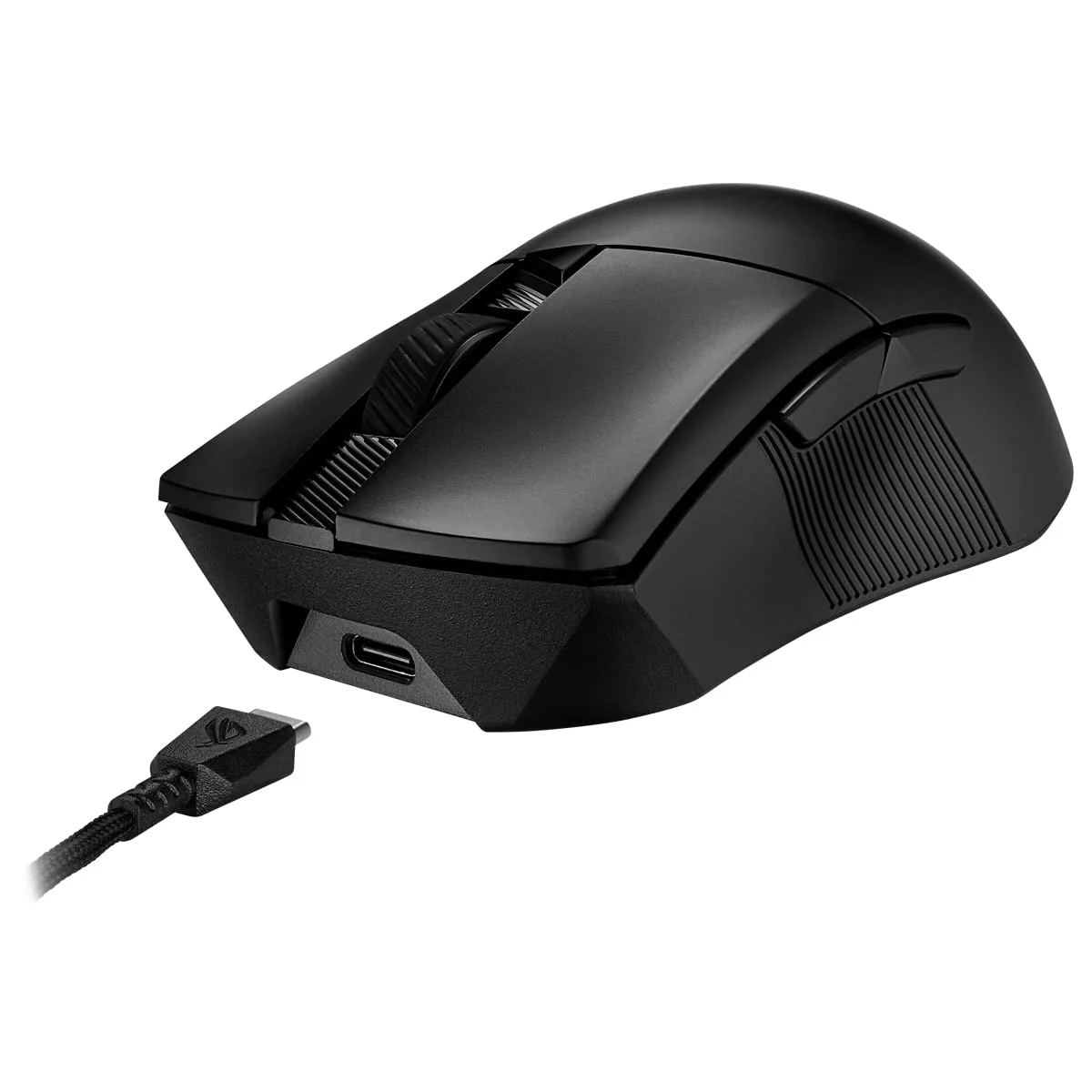 ASUS ROG Gladius III Wireless AimPoint RGB Gaming Maus (optischer ROG AimPoint-Sensor, 36.000 DPI, 650 IPS, ROG Micro Switches, ergonomisch, 2,4-GHz, Bluetooth®, USB, schwarz) - Image 4