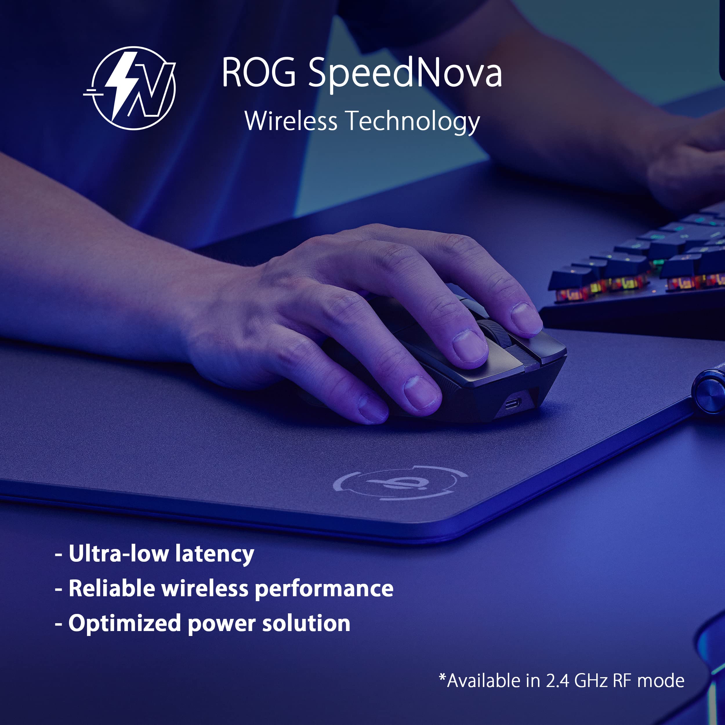 ASUS ROG Gladius III Wireless AimPoint White RGB Gaming Maus (optischer ROG AimPoint-Sensor, 36.000 DPI, 650 IPS, ROG Micro Switches, ergonomisch, 2,4-GHz, Bluetooth, USB, weiß) - Image 10