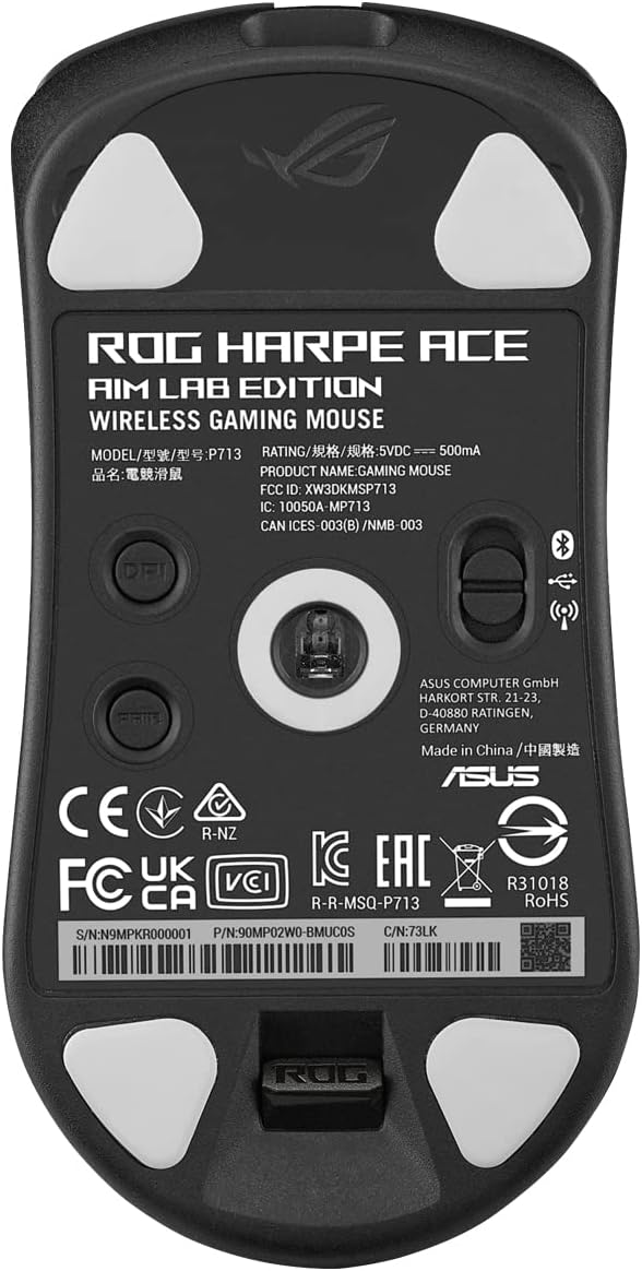 ASUS ROG Harpe Ace Aim Lab Edition RGB Gaming Maus (wireless, 2,4 GHz RF, Bluetooth, USB, optischer ROG AimPoint-Sensor 36.000 dpi, ROG Micro Switches, fünf programmierbare Tasten, Synergieprofil) - Image 14