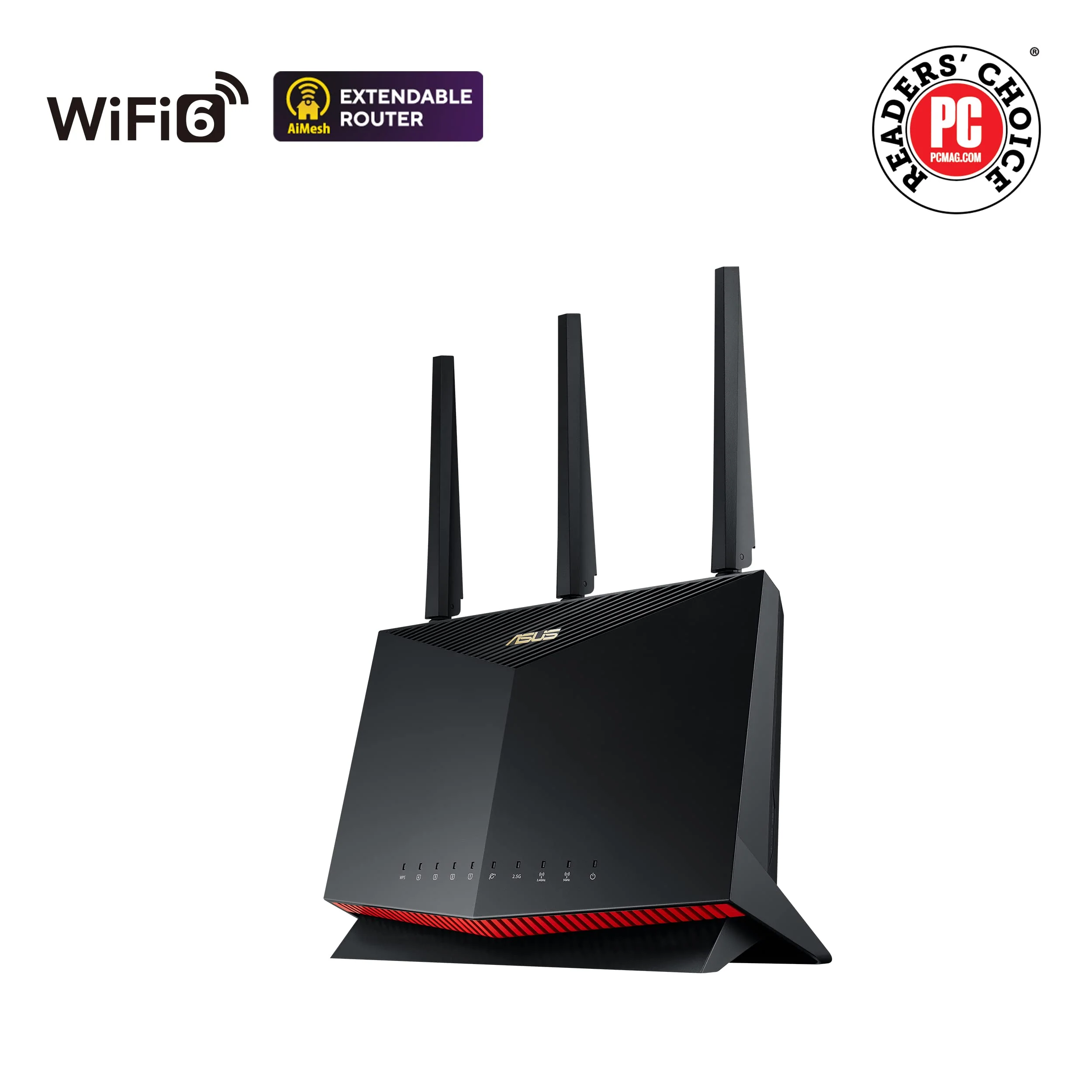 ASUS RT-AX86U Pro AX5700 AiMesh Dual Band WiFi 6 Gaming kombinierbarer Router (Tethering als 4G und 5G Router-Ersatz, PS5-kompatibel, Mobile Game Mode, AiProtection Pro, 2.5G Port, Gaming Port) - Image 5