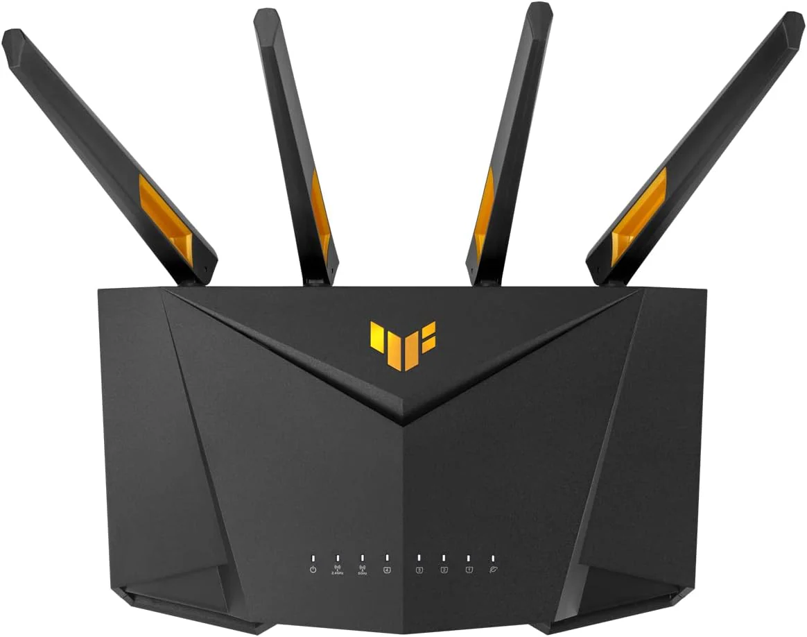ASUS TUF Gaming AX3000 V2 Dual Band WLAN kombinierbarer Router (Tethering als 4G und 5G Router-Ersatz, WiFi 6, bis zu 3000 Mbit/s, Mobile Game Mode, 2,5Gbit/s Port, AiMesh, AiProtection Pro) - Image 2