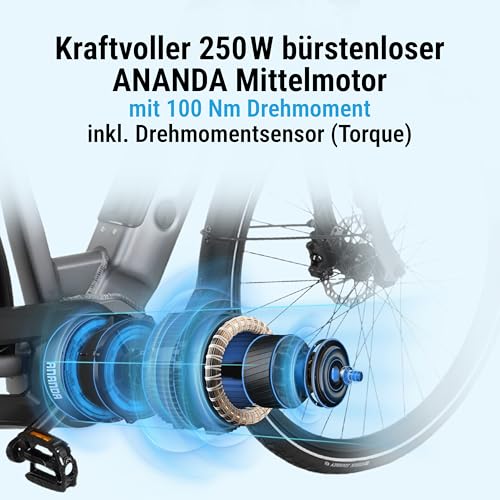 AsVIVA E-Bike B14 Stadtfalter 28 Zoll Citybike - Hollandrad für Damen & Herren | Elektrofahrrad Pedelec 25km/h | Tiefeinsteiger | 250W Motor - 36V 17.5 Ah mit bis zu 150 km Reichweite - Image 12