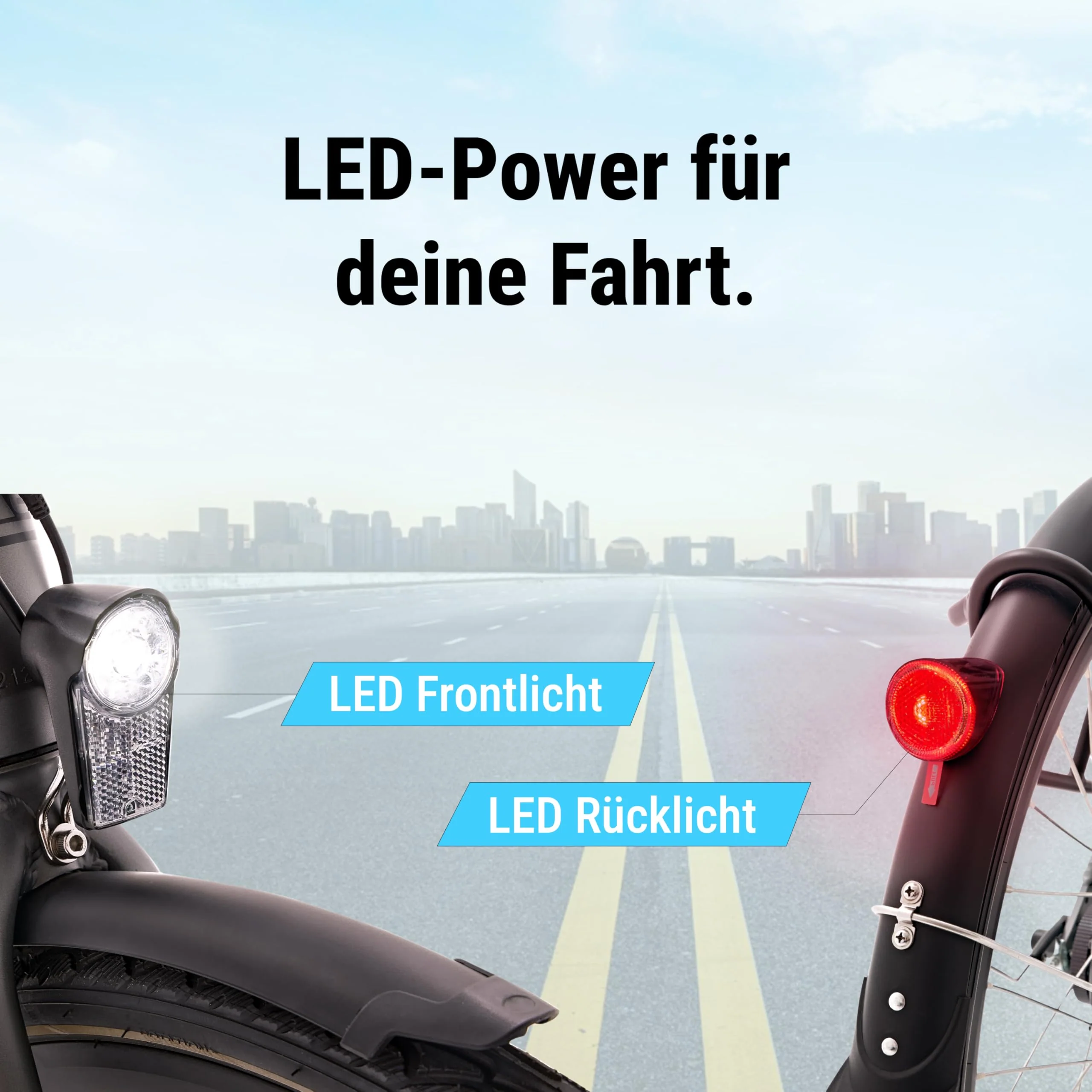 AsVIVA E-Bike BC1-B 28 Zoll – Pedelec Elektrofahrrad mit 250W Bafang Heckmotor, 10,5Ah Akku, Riemenantrieb, hydraulische Scheibenbremsen, LED-Beleuchtung, USB-Ladefunktion - Image 6