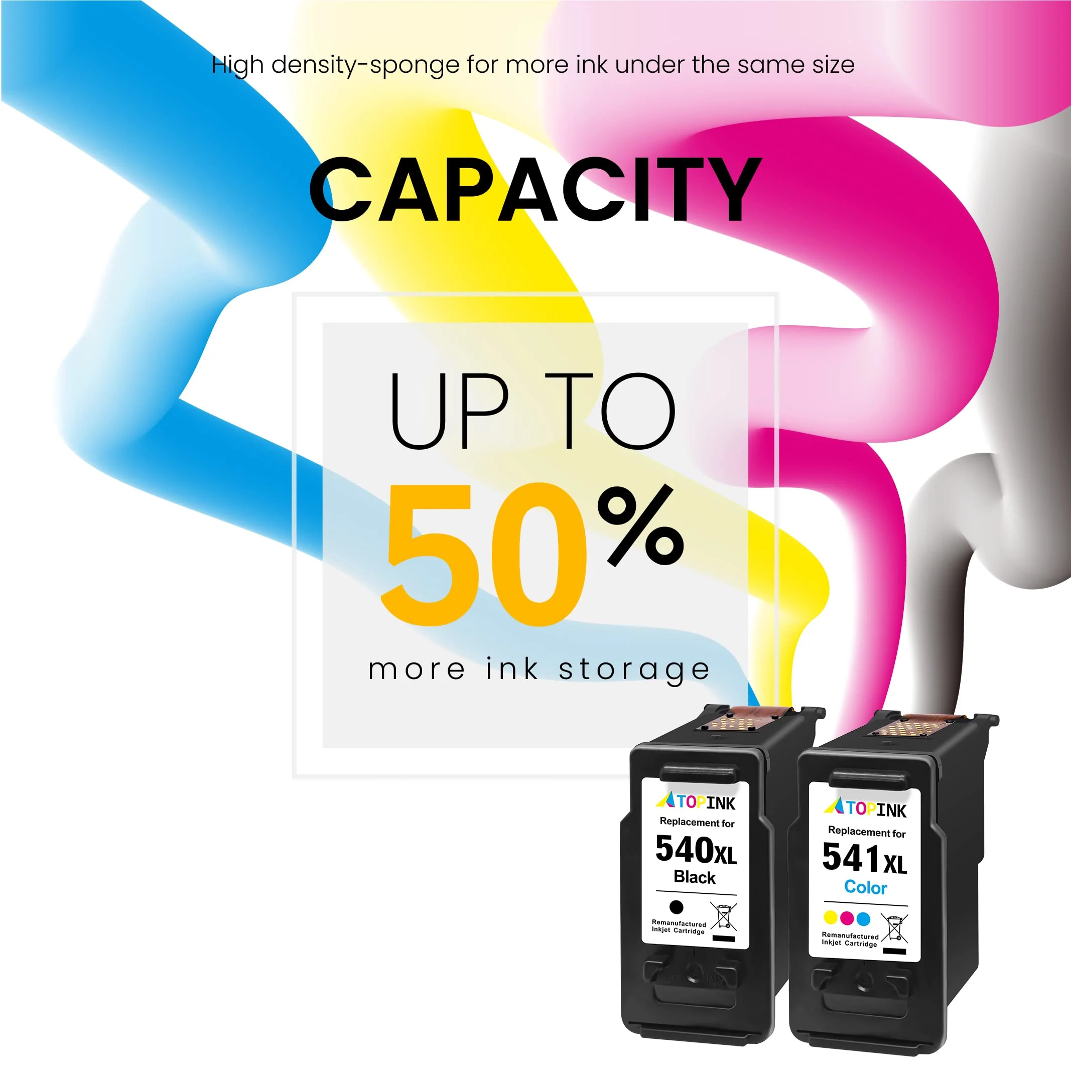 ATOPINK 540 541 Druckerpatronen, 540 541 Multipack XL kompatibel für Canon Druckerpatronen 540 541, PG-540XL CL-541XL kompatibel für Canon Pixma MG3650S TS5150 MG4250 MG3550 TS5151 MG3650 MX475 - Image 3