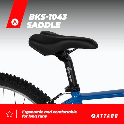 ATTABO Alpe 1.0 Herren Mountainbike 17″ Aluminiumrahmen – SR Suntour XCE 28 Federgabel 100 mm, Shimano 21‑Gang, V‑Brake, ergonomischer Lenker, Verstellbarer Sattel, Blau, 29 - Image 3