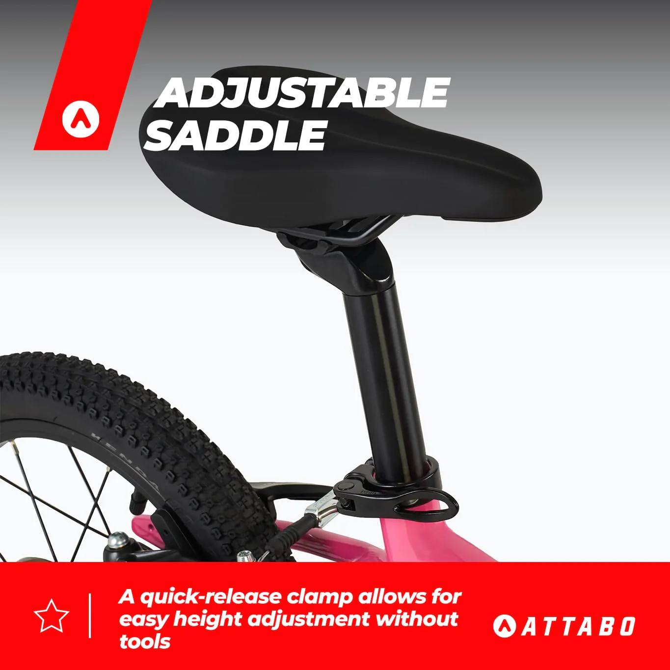 ATTABO Ease 14 – Kinderfahrrad (2–5 Jahre) mit leichtem Aluminiumrahmen, 14-Zoll-Rädern, geeignet für 85–110 cm Körpergröße, nur 7 kg, bis 50 kg belastbar, ergonomisch und stabil - Image 3