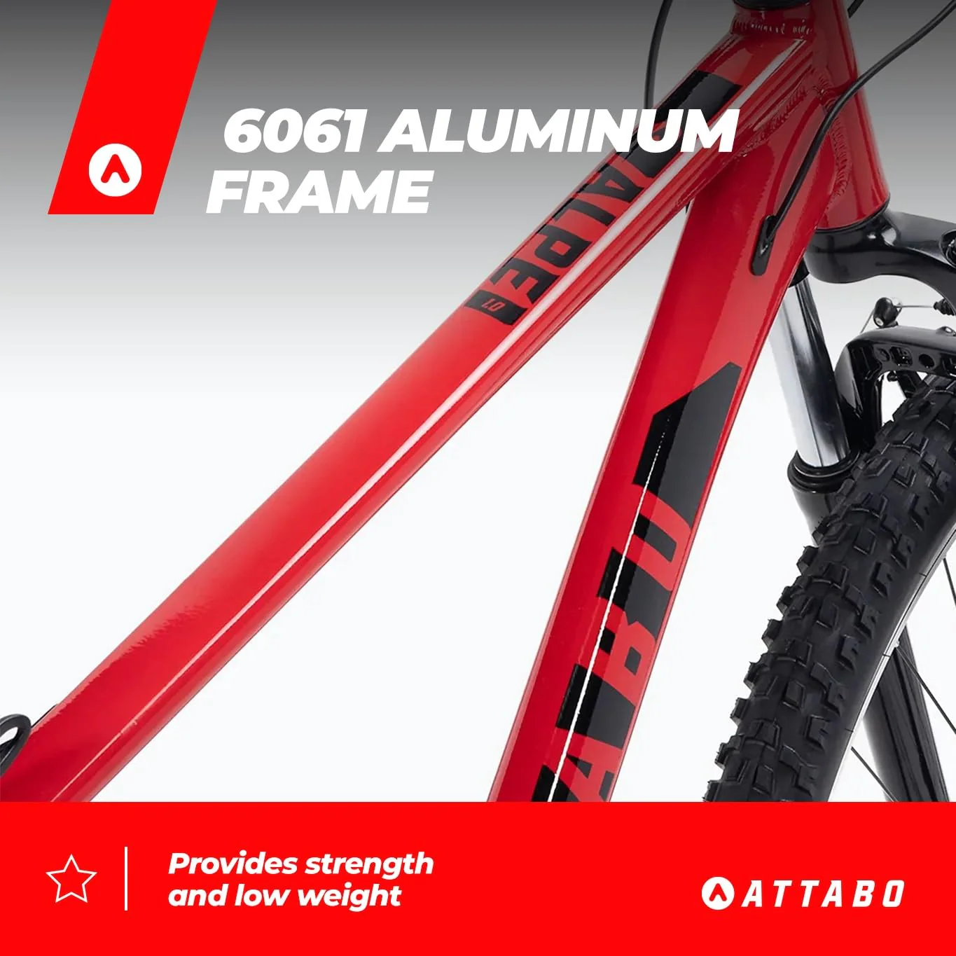 ATTABO Herren Fahrrad Alpe 1.0 mit Aluminiumrahmen 19" Ergonomischer Lenker V-Brake Rot Mountainbike mit 29" Rädern mit Zubehör Verstellbarer Sattel 21-Gang Schaltung - Image 10