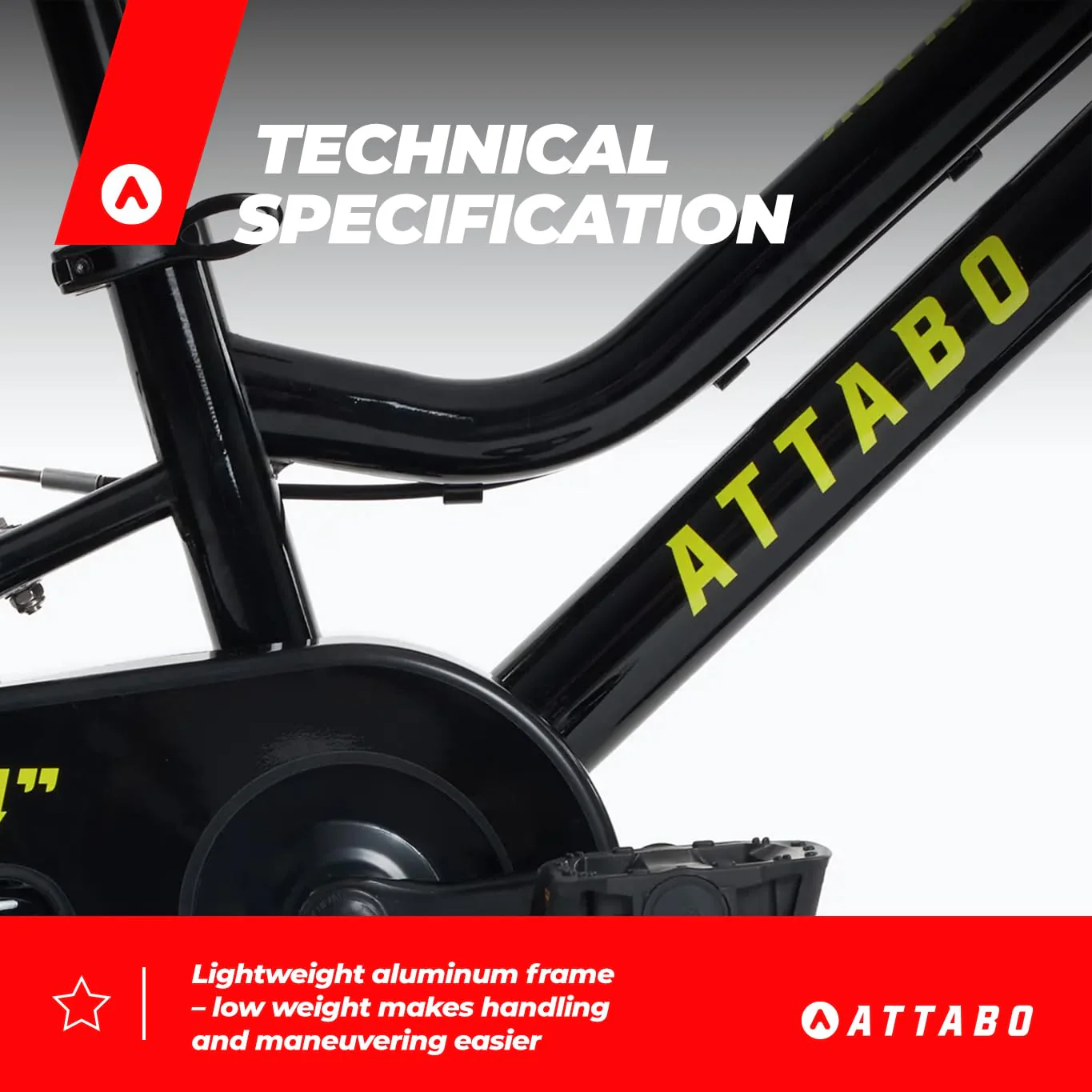 ATTABO Knack 14 – Kinderfahrrad (2–5 Jahre) mit leichtem Aluminiumrahmen (8 kg), 14-Zoll-Rädern, für 85–110 cm Körpergröße, bis 50 kg belastbar, ergonomischer Lenker, ideal für erste Fahrten - Image 7