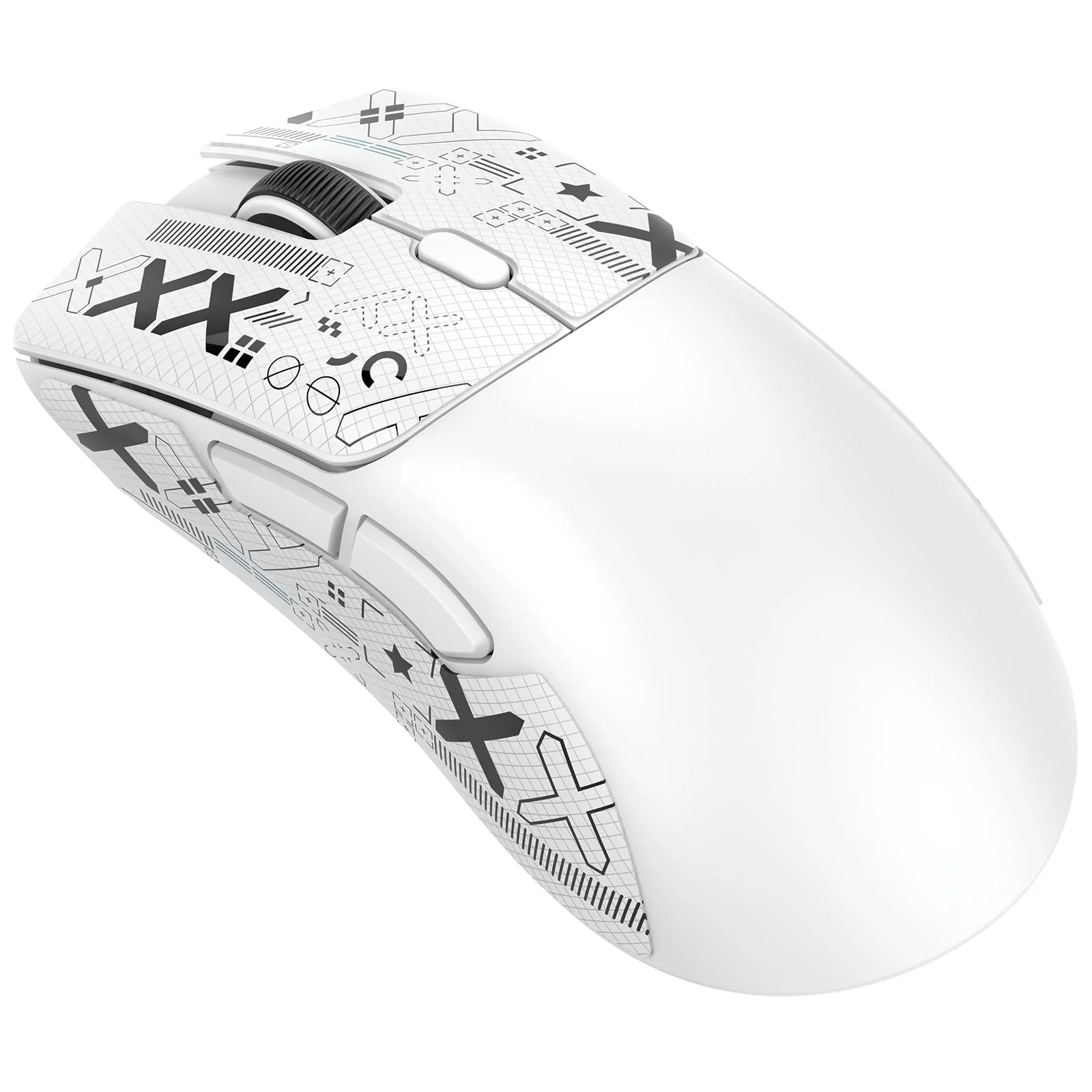 ATTACK SHARK R1 59g Superlight Maus mit Klebeband, PixArt PAW3311 Gaming-Sensor, BT/2,4G kabellose/kabelgebundene Gaming-Maus, 6 einstellbare DPI bis zu 18000, 65 Stunden Akku (weiß) - Image 2