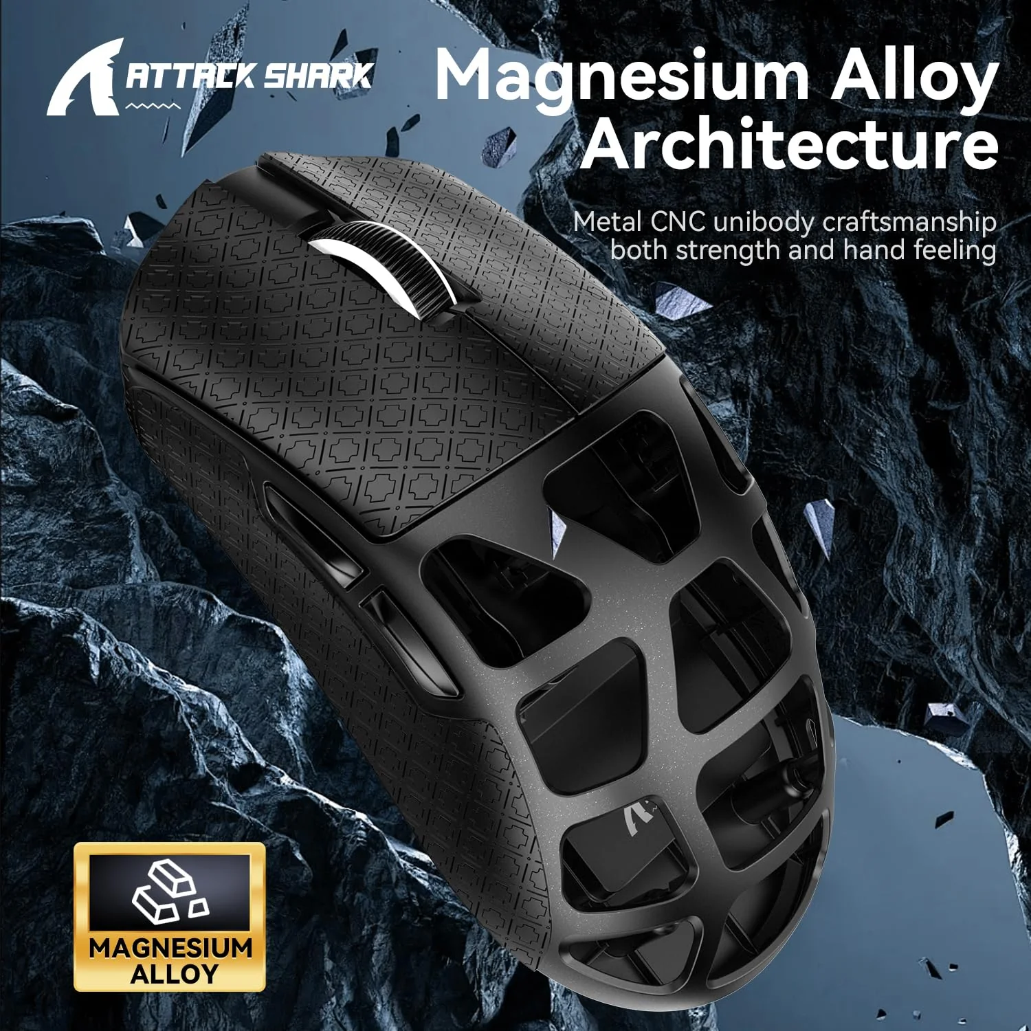 ATTACK SHARK R3 Magnesiumlegierungsmaus, kabellose 8K-Maus, 46 g SUPERLIGHT-Maus, PixArt PAW3395-Gaming-Sensor, BT/2,4 G/kabelgebundene Gaming-Maus, einstellbare DPI 26000, Büromäuse für Win11/Xbox/PS - Image 6