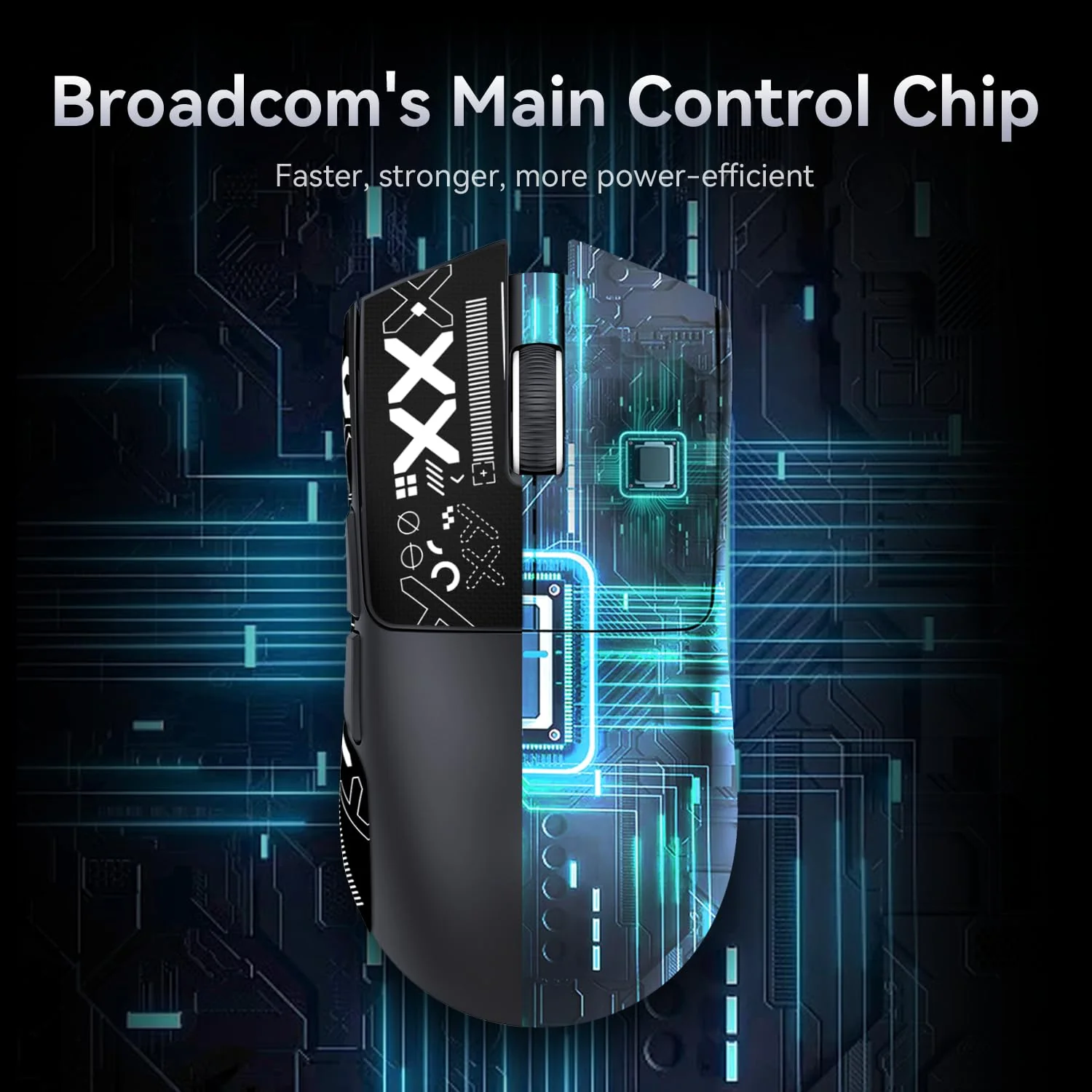 ATTACK SHARK X11 Gaming Mouse mit Magnetic Charging Dock, PixArt PAW3311 Gaming Sensor, BT/2.4G Wireless/Wired Gaming Mouse mit Mouse Grip Tape, 22000 DPI, Gamer Mice for Win11/Xbox/PS/Mac (Schwarz) - Image 4