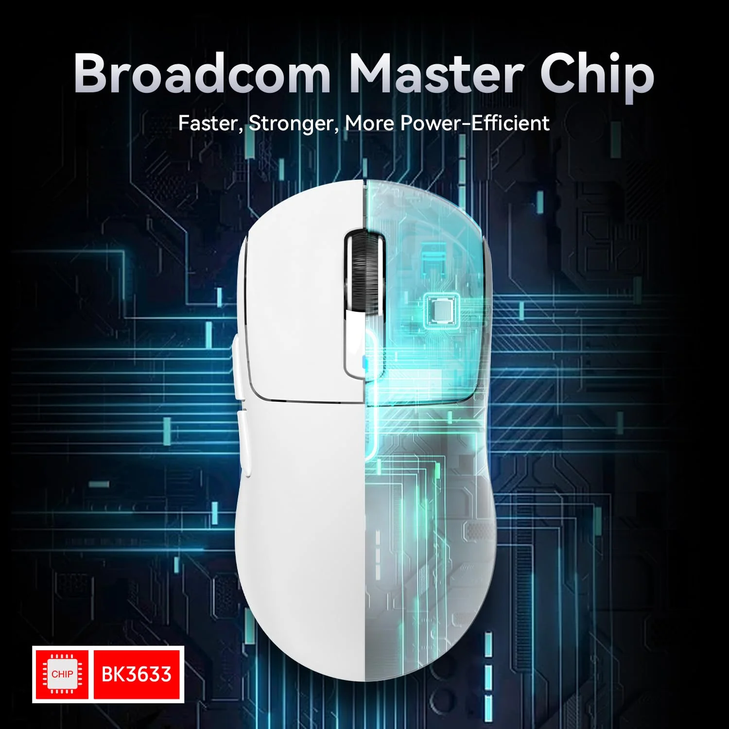 ATTACK SHARK X3 49g Ultralight Mouse, PixArt PAW3395 Gaming Sensor, BT/2.4G Wireless/Wired Gaming Mouse, 26000 DPI, 200 Hours Battery, Office Mice for Win11/Xbox/PS/Mac (White) - Image 7