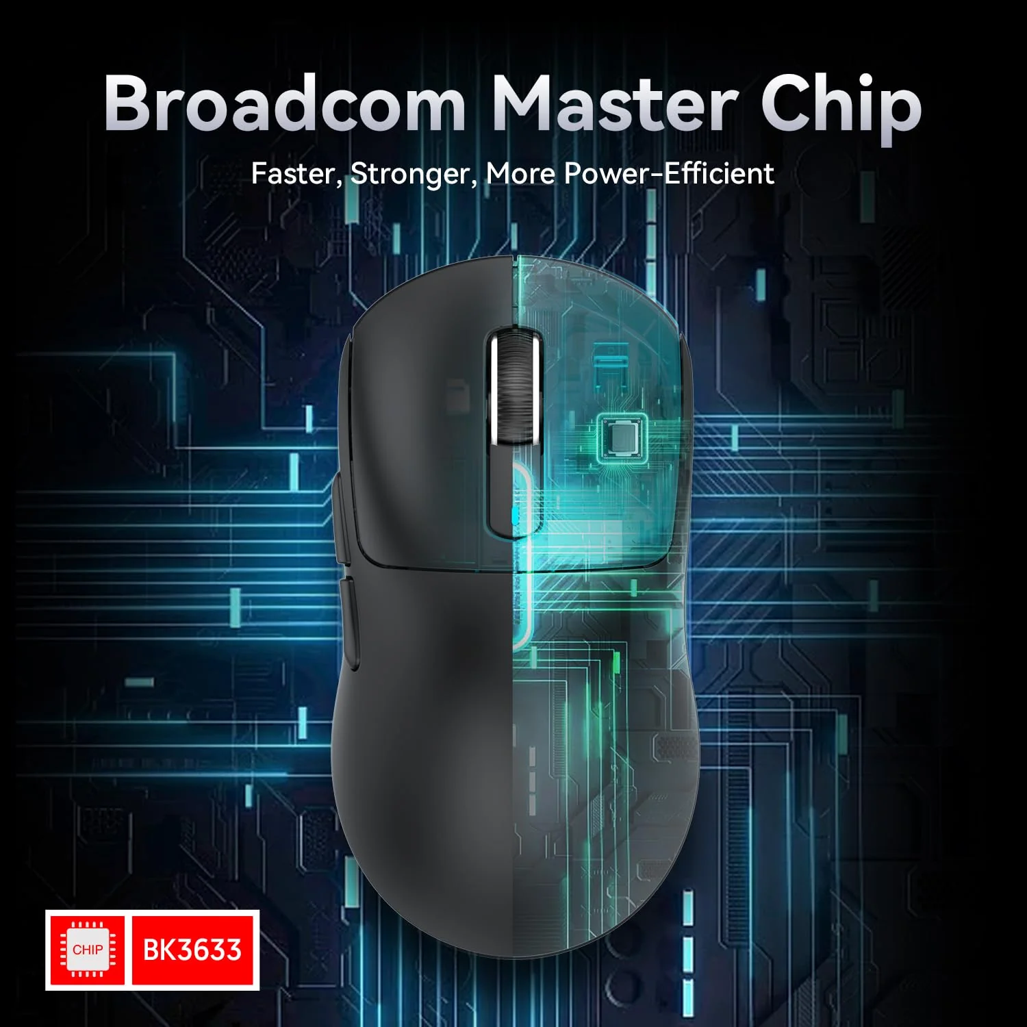 ATTACK SHARK X3MAX 49g Superlight Mouse, PixArt PAW3950 Gaming Sensor, BT/2.4G Wireless/Wired Gaming Mouse, 6 Adjustable DPI up to 42000, 200 Hrs Battery, Office Mice for Win11/Xbox/PS/Mac (Black) - Image 8