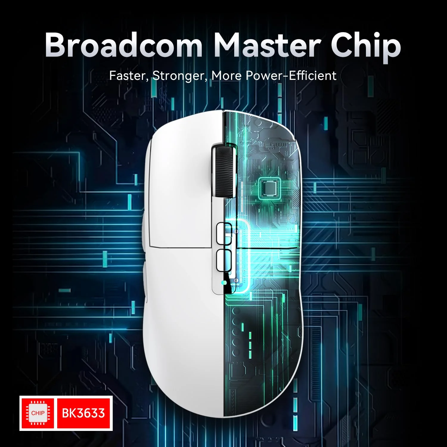ATTACK SHARK X6 49g Superlight Maus mit magnetischer Ladestation, PixArt PAW3395 Gaming-Sensor, BT/2,4G kabellose/kabelgebundene Gaming-Maus, 26000 DPI, X3 verbesserte Office-Mäuse für Win11 (weiß) - Image 6