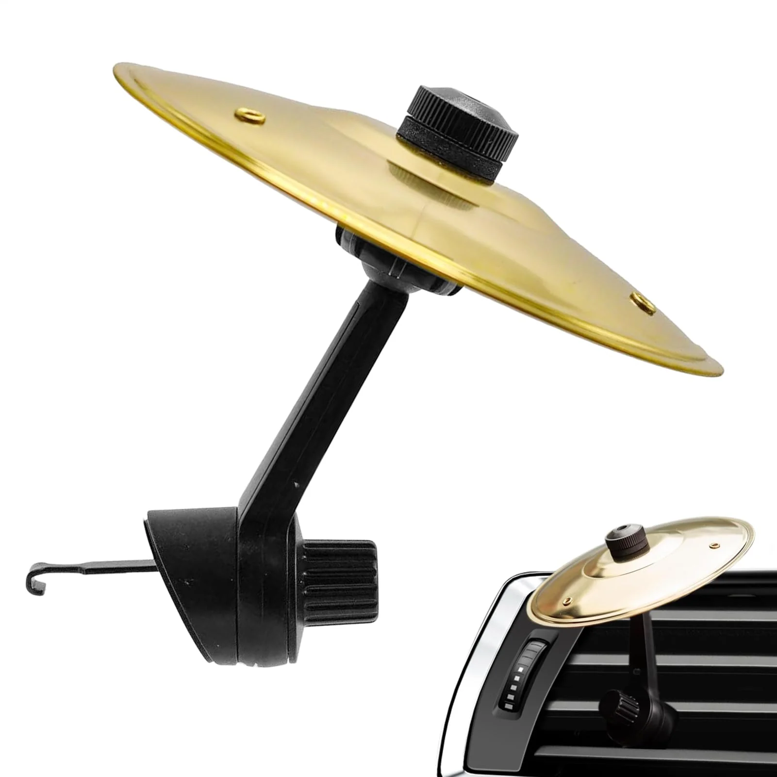 Auto Crash Becken Air Vent | Finger Becken Auto Vent Clips | Metall Autounfall Schlagzeug Musikinstrumente Ornamente | Handtrommel Schlaginstrumente Deko für Autos Luftschleifer Zubehör