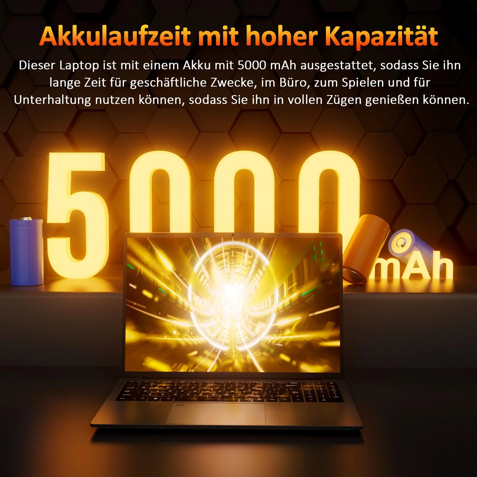 Auusda Laptop 16 Zoll,Dual-Core 3250U Prozessor(Bis zu 3.5GHz),8 GB DDR4 RAM 256GB SSD, 16 Zoll Full HD Display with Kameraverschluss,USBx3,HDMI,Micro SD Card Slot,USB Typ C,Student/Business Notebook - Image 3