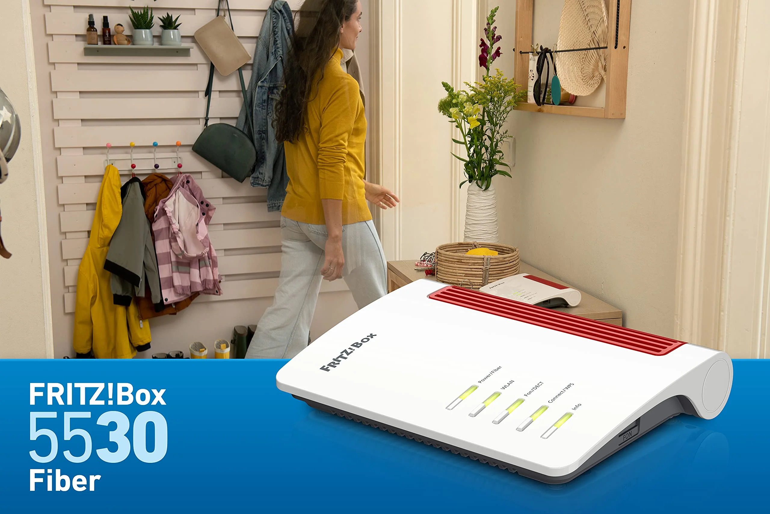 AVM FRITZ!Box 5530 Fiber | Router für einen Glasfaseranschluss (Glasfasermodem mit 2x2 Wi-Fi 6 (WLAN AX), bis zu 3 GBit/s, 2.5-Gigabit-LAN-Port, geeignet für Deutschland) - Image 4