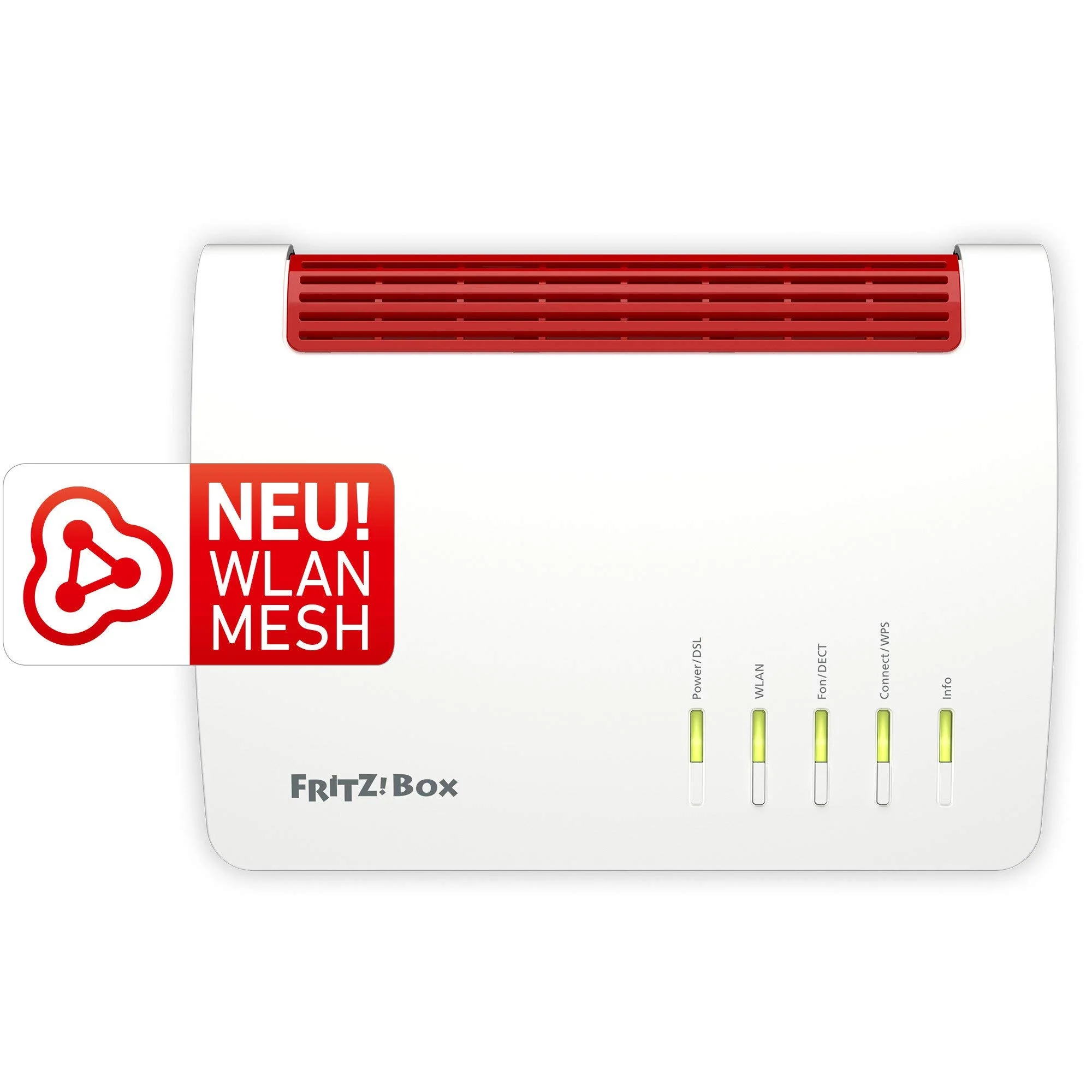 AVM FRITZ!Box 7590 High-End WLAN AC + N Router (VDSL-/ADSL, 4x4 MU-MIMO mit 1.733 (5 GHz) und 800 MBit/s (2.4 GHz), DECT-Basis, Media Server) (Generalüberholt) - Image 2