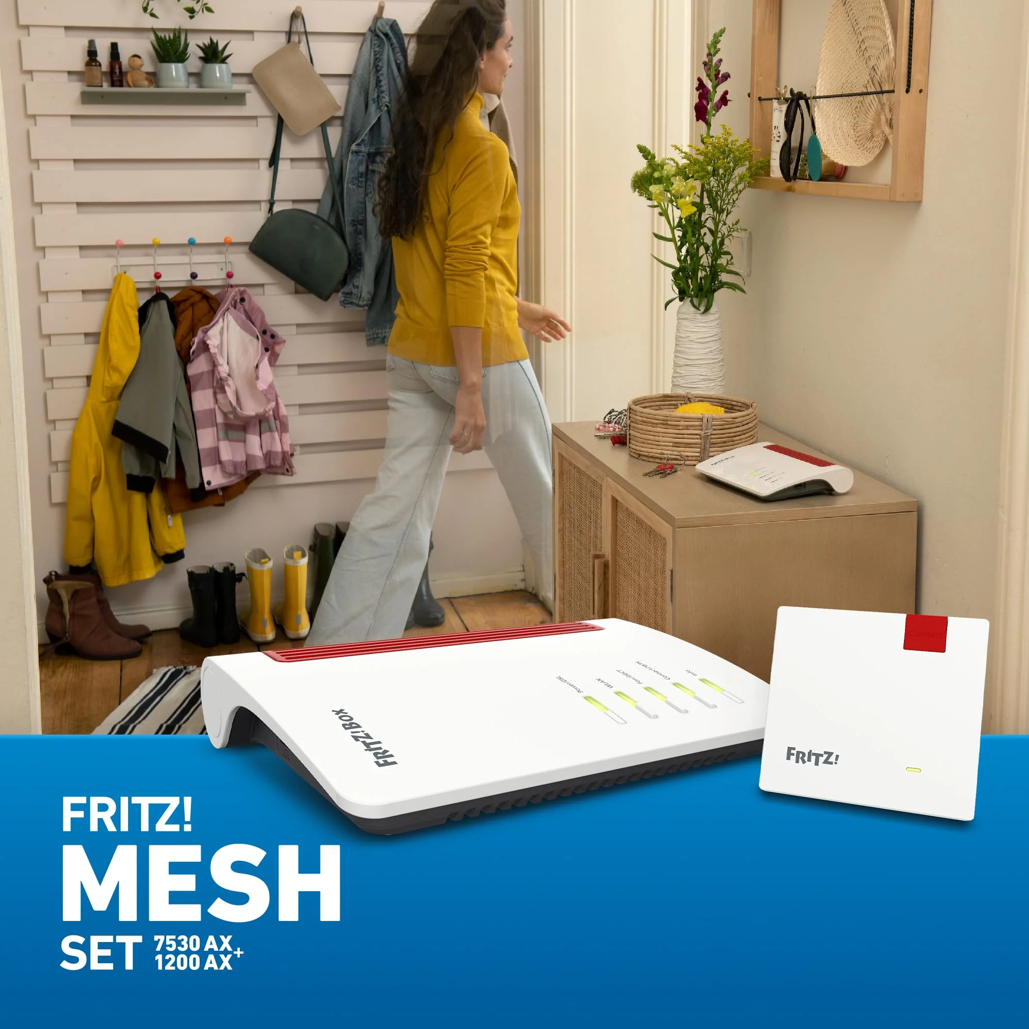 AVM FRITZ!Mesh Set: FRITZ!Box 7530 AX (Wi-Fi 6 Router mit 1.800 MBit/s + 600 MBit/s) und FRITZ!Repeater 1200 AX (Wi-Fi 6 Repeater mit 2.400 Mbit/s + 600 Mbit/s, deutschsprachige Version) - Image 6