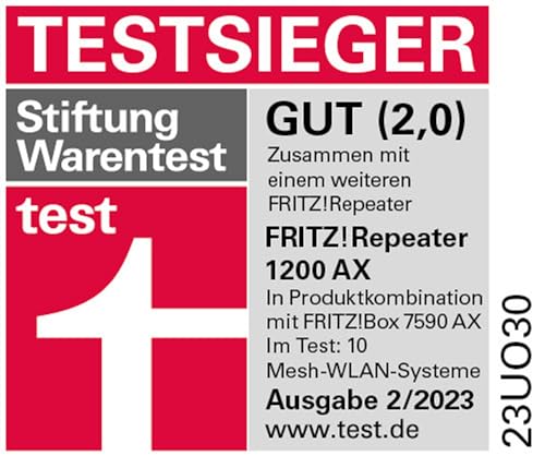 AVM Fritz!Repeater 1200 AX (Wi-Fi 6 Repeater mit Zwei Funkeinheiten: 5 GHz-Band (bis zu 2.400 MBit/s), 2,4 GHz-Band (bis zu 600 MBit/s), deutschsprachige Version) - Image 4
