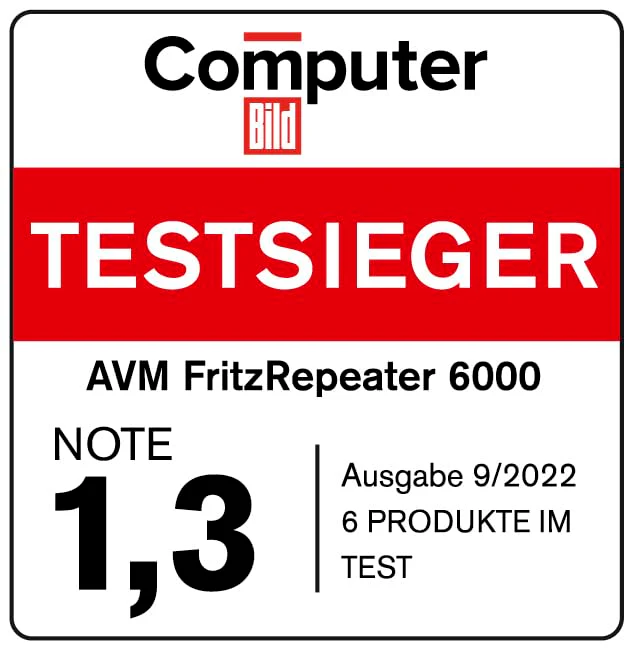 AVM FRITZ!Repeater 6000 (WiFi 6 Repeater mit drei Funkeinheiten: 5 GHz (2 x bis zu 2.400 MBit/s), 2,4 GHz (bis zu 1.200 MBit/s), 2,5-Gigabit-LAN, deutschsprachige Version) - Image 2