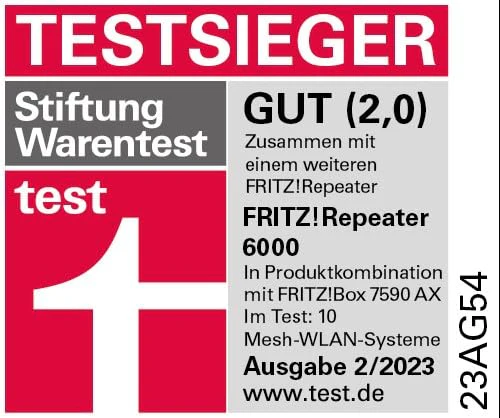 AVM FRITZ!Repeater 6000 (WiFi 6 Repeater mit drei Funkeinheiten: 5 GHz (2 x bis zu 2.400 MBit/s), 2,4 GHz (bis zu 1.200 MBit/s), 2,5-Gigabit-LAN, deutschsprachige Version) - Image 3