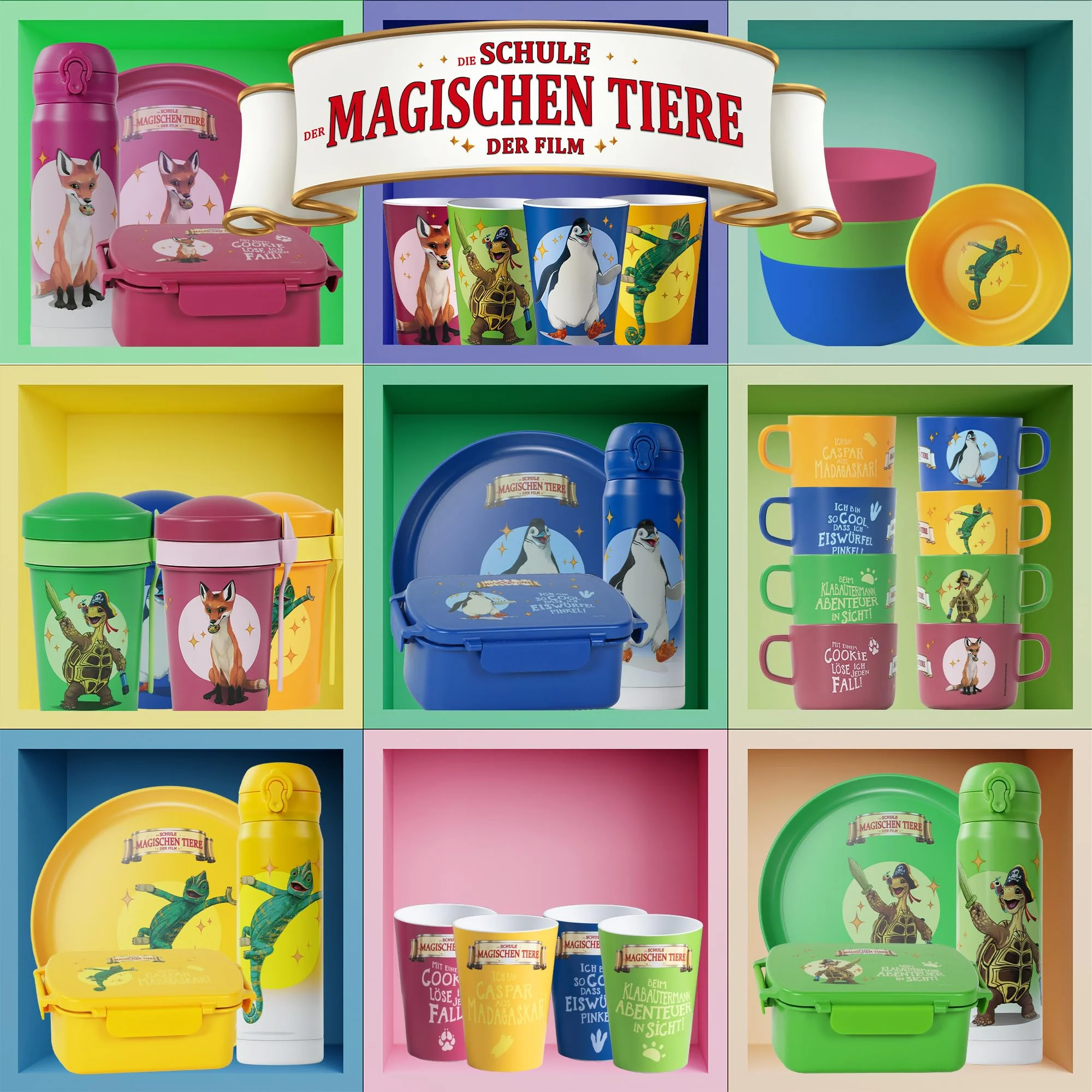 AWAVE Die Schule der Magischen Tiere Edelstahl Trinkflasche Kinder 380 ml Beerenrot Rabbat Wasserflasche Kohlensäure geeignet Auslaufsicher Thermosflasche - Image 2