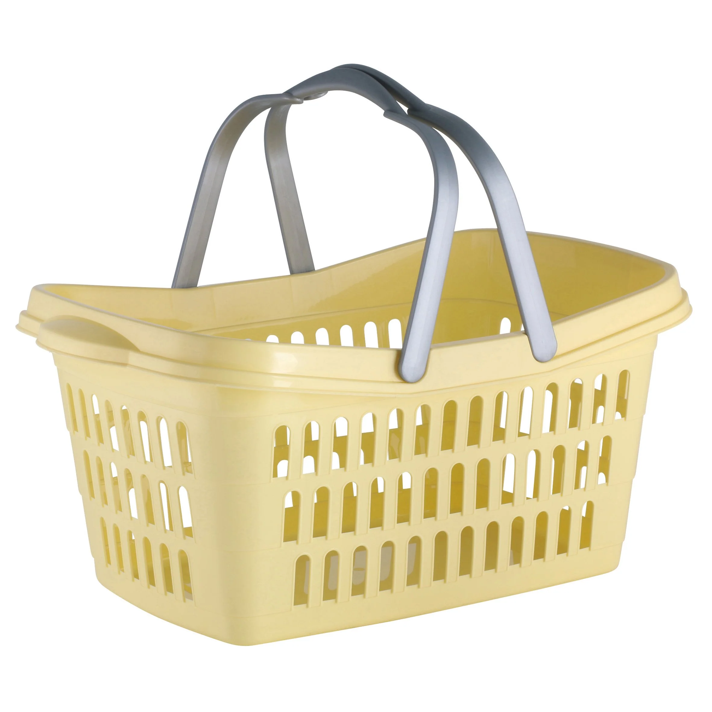 axentia Wäschekorb mit Henkel - Wäschesammler eckig - Wäschewanne Kunststoff - Wäschekiste stapelbar & stabil - Wäschetragekorb Plastik, 35 l in Blau, Braun & Grün - Image 5