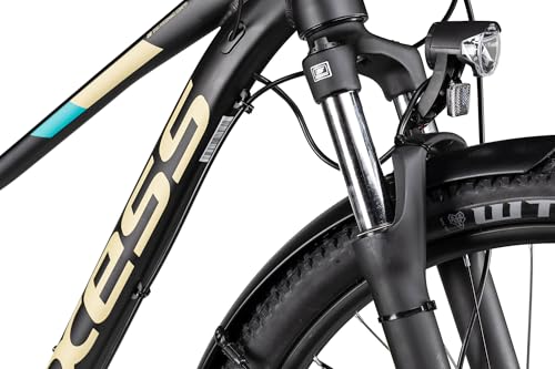 Axess MEEA DX ATB | Damen-Mountainbike | MTB-Hardtail | 16-Gang Schaltung | hydraulische Scheibenbremsen | Straßenausstattung, Farbe:matt Black, Rahmengröße:16 Zoll - Image 4