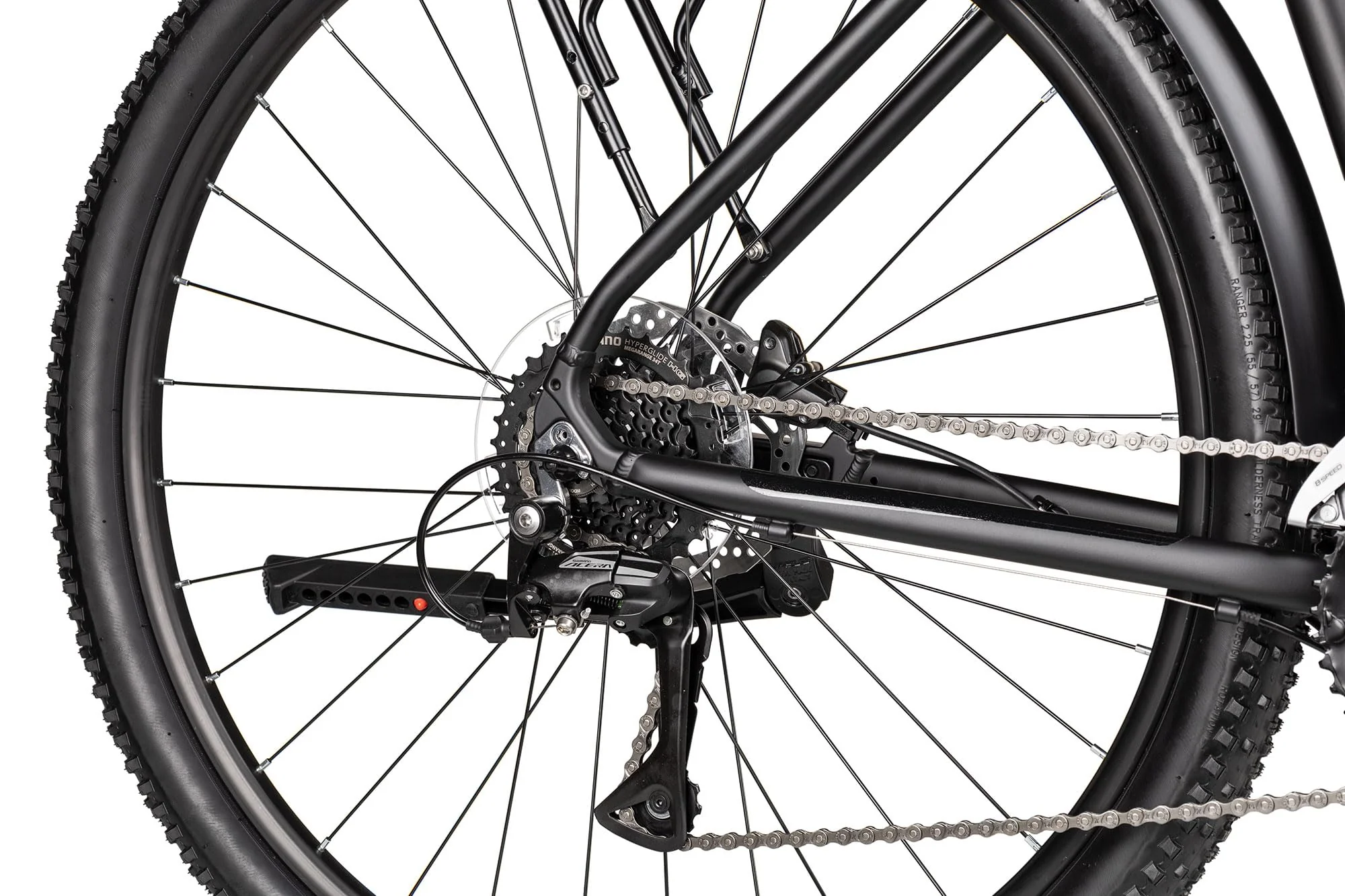 Axess Sandee DX ATB Mountainbike | MTB-Hardtail | 16-Gang Schaltung | hydraulische Scheibenbremsen | Straßenausstattung, Farbe:matt Black, Rahmengröße:16 Zoll - Image 5