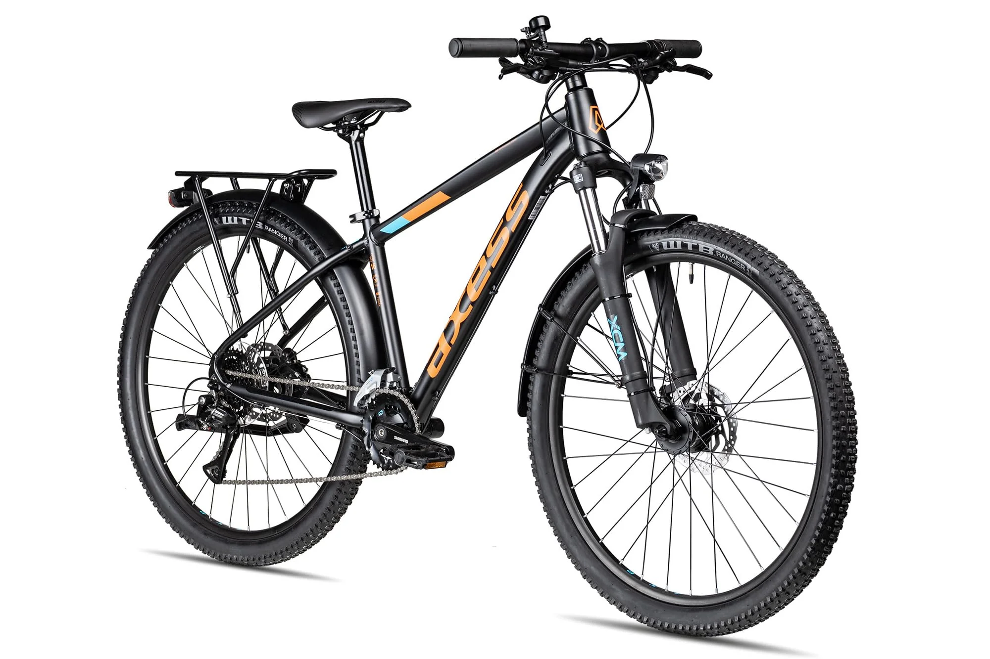 Axess Sandee DX ATB Mountainbike | MTB-Hardtail | 16-Gang Schaltung | hydraulische Scheibenbremsen | Straßenausstattung, Farbe:matt Black, Rahmengröße:16 Zoll - Image 9