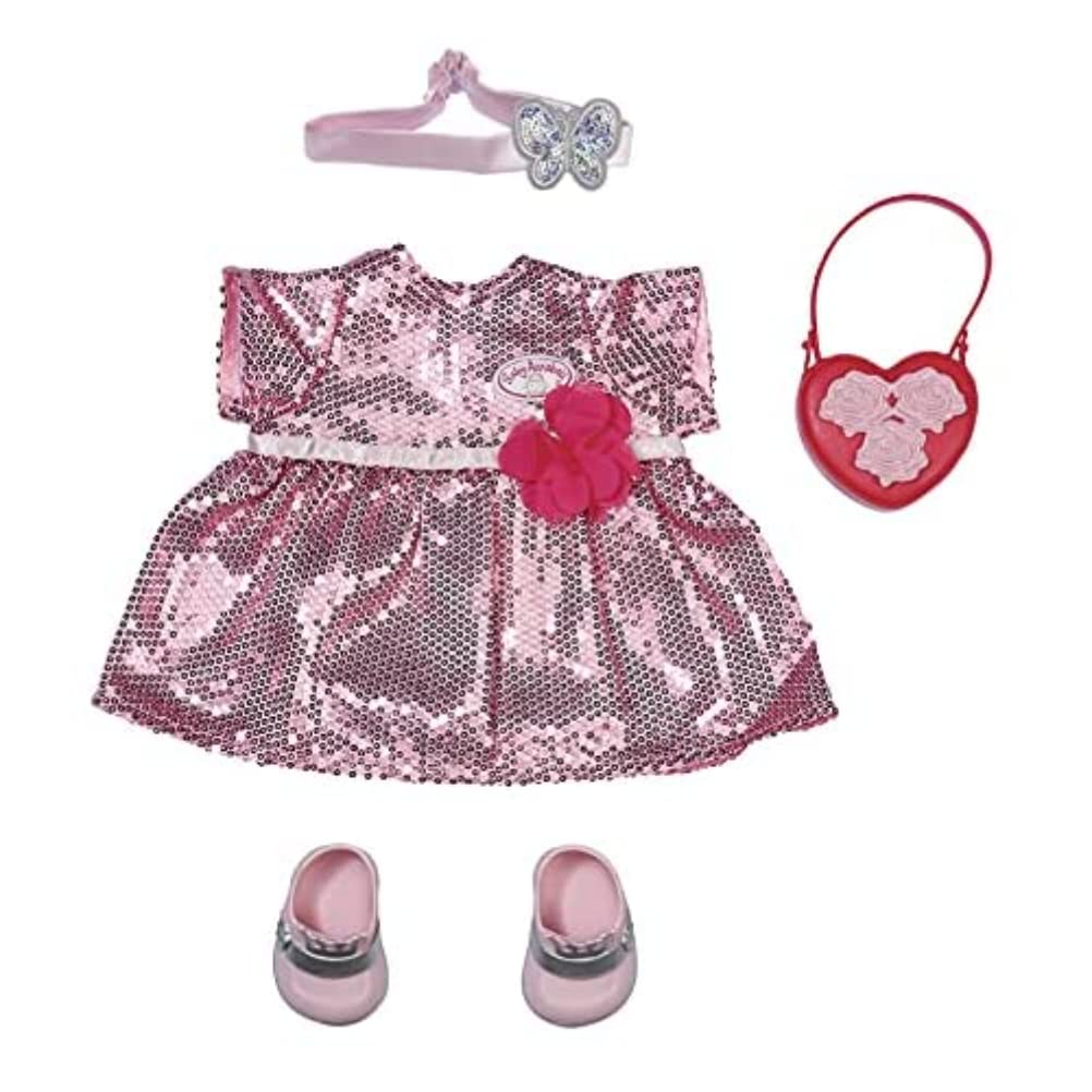 Baby Annabell Deluxe Glamour Set mit Puppenkleid, Schuhen und Accessoires, für 43 cm Puppen, 705438 Zapf Creation