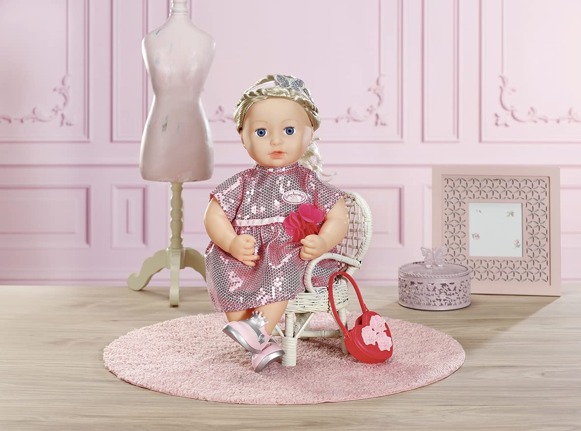 Baby Annabell Deluxe Glamour Set mit Puppenkleid, Schuhen und Accessoires, für 43 cm Puppen, 705438 Zapf Creation - Image 4