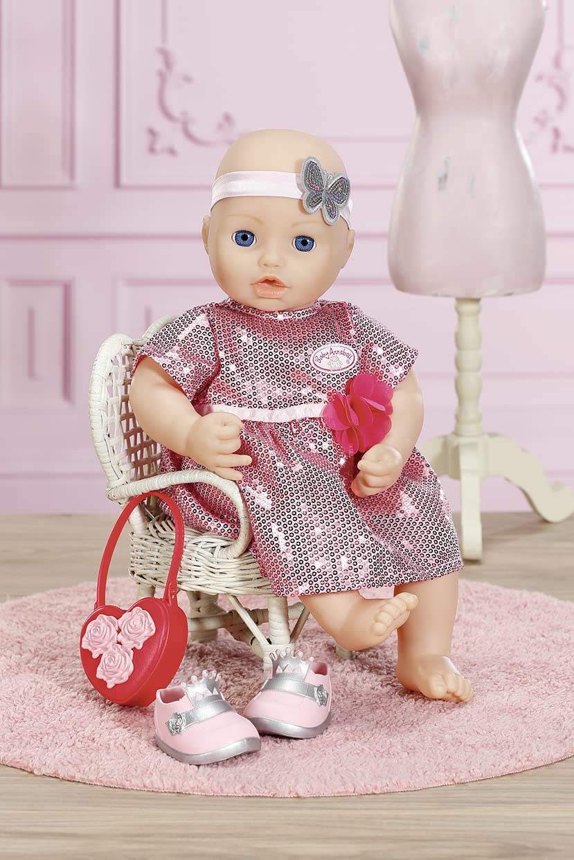 Baby Annabell Deluxe Glamour Set mit Puppenkleid, Schuhen und Accessoires, für 43 cm Puppen, 705438 Zapf Creation - Image 6