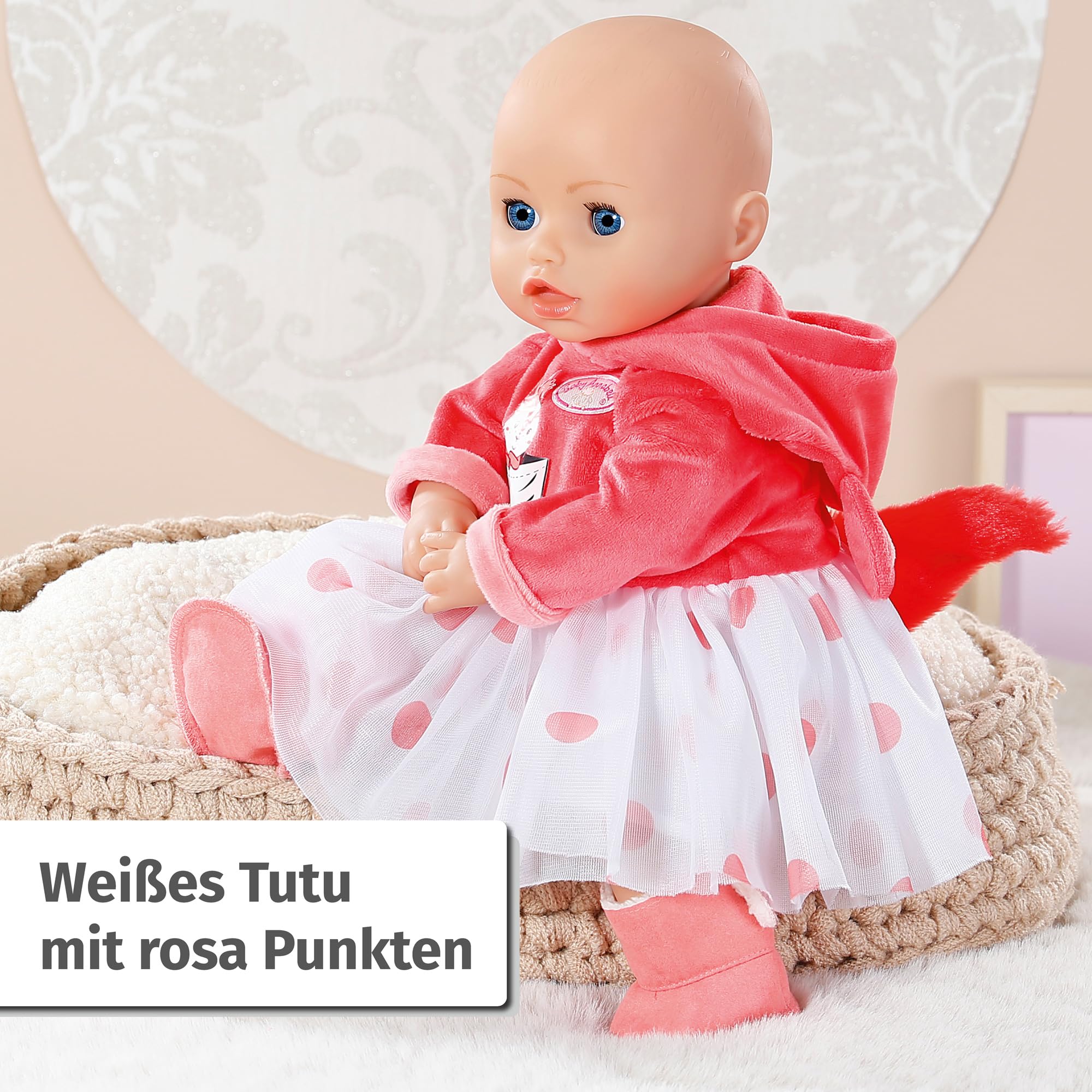 Baby Annabell, Puppenkleidung 43 cm, Deluxe Eichhörnchen Tutu 43cm, warmes Oberteil mit Tüllrock, 709733, Zapf Creation - Image 6
