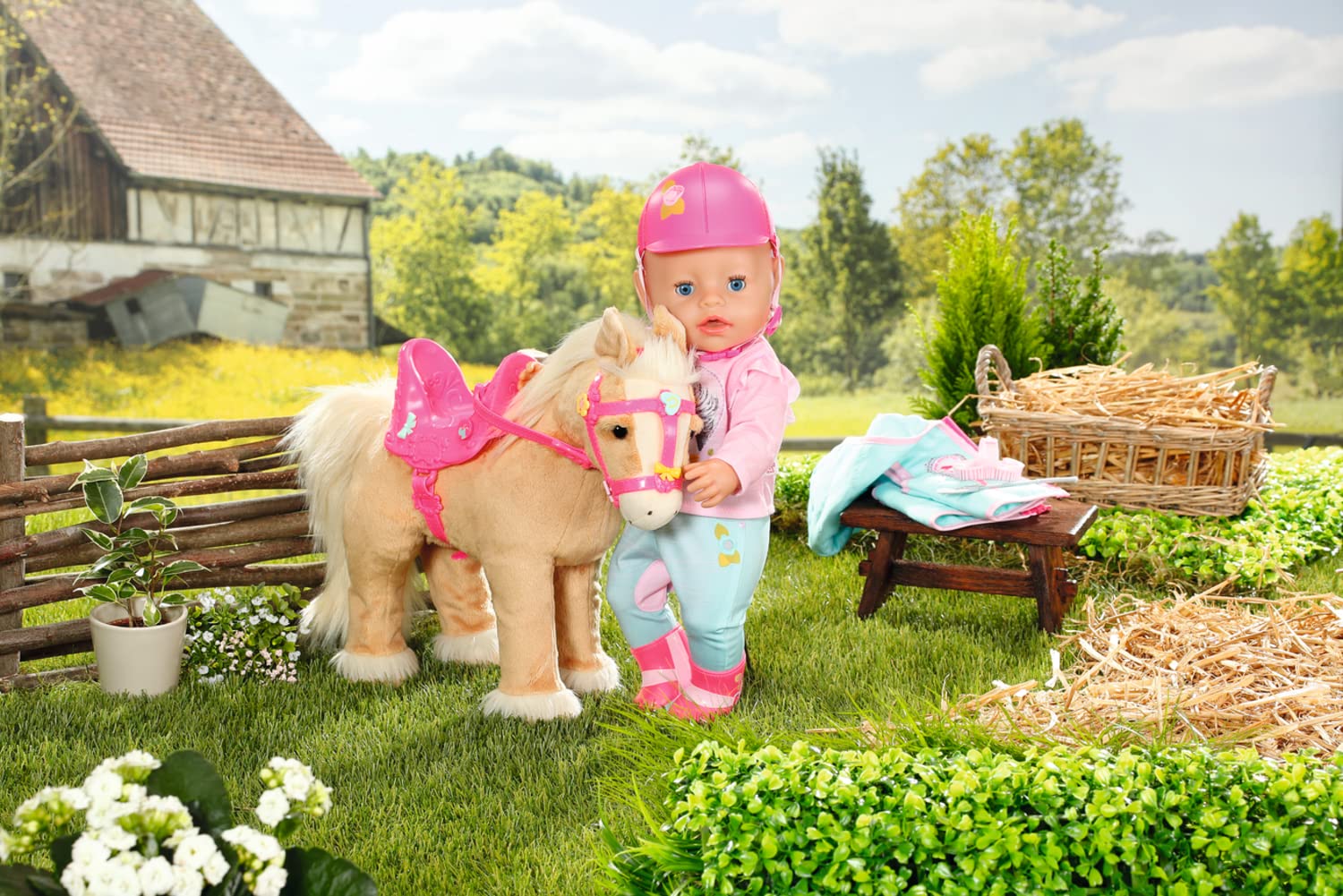 BABY born Deluxe Reiter-Outfit mit Hose, Stiefeln und Helm für 43 cm Puppen, 831175 Zapf Creation - Image 5