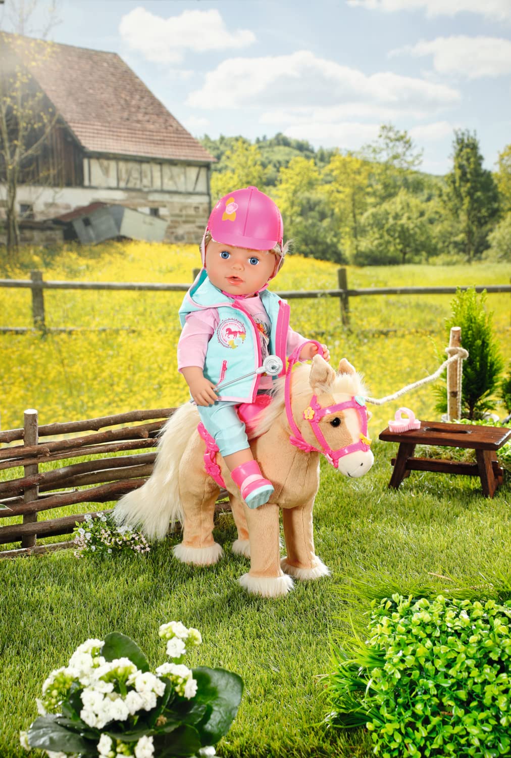 BABY born Deluxe Reiter-Outfit mit Hose, Stiefeln und Helm für 43 cm Puppen, 831175 Zapf Creation - Image 7