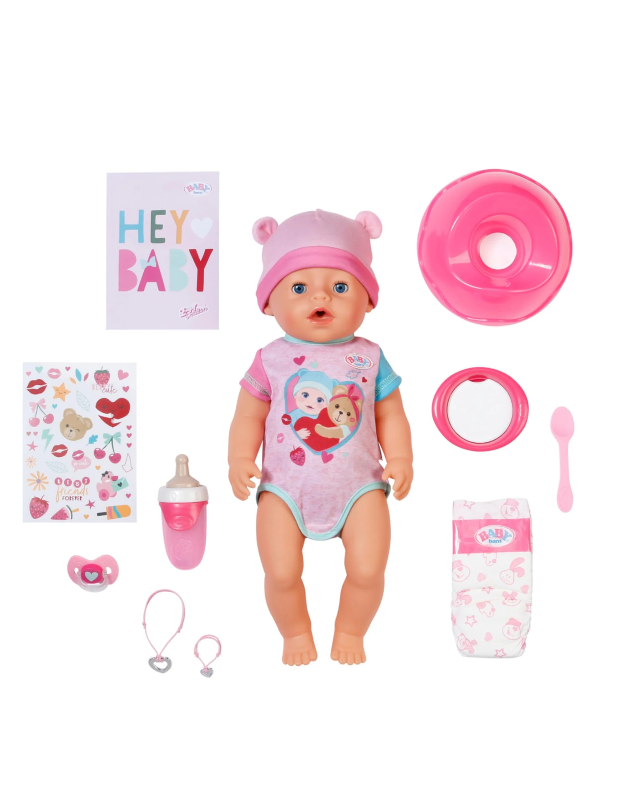 BABY born Emma - 43 cm große Babypuppe - 10 Funktionen inkl. Accessoires & Strampler - Funktioniert komplett ohne Batterien - Geeignet für Kinder ab 3 Jahren - Image 3