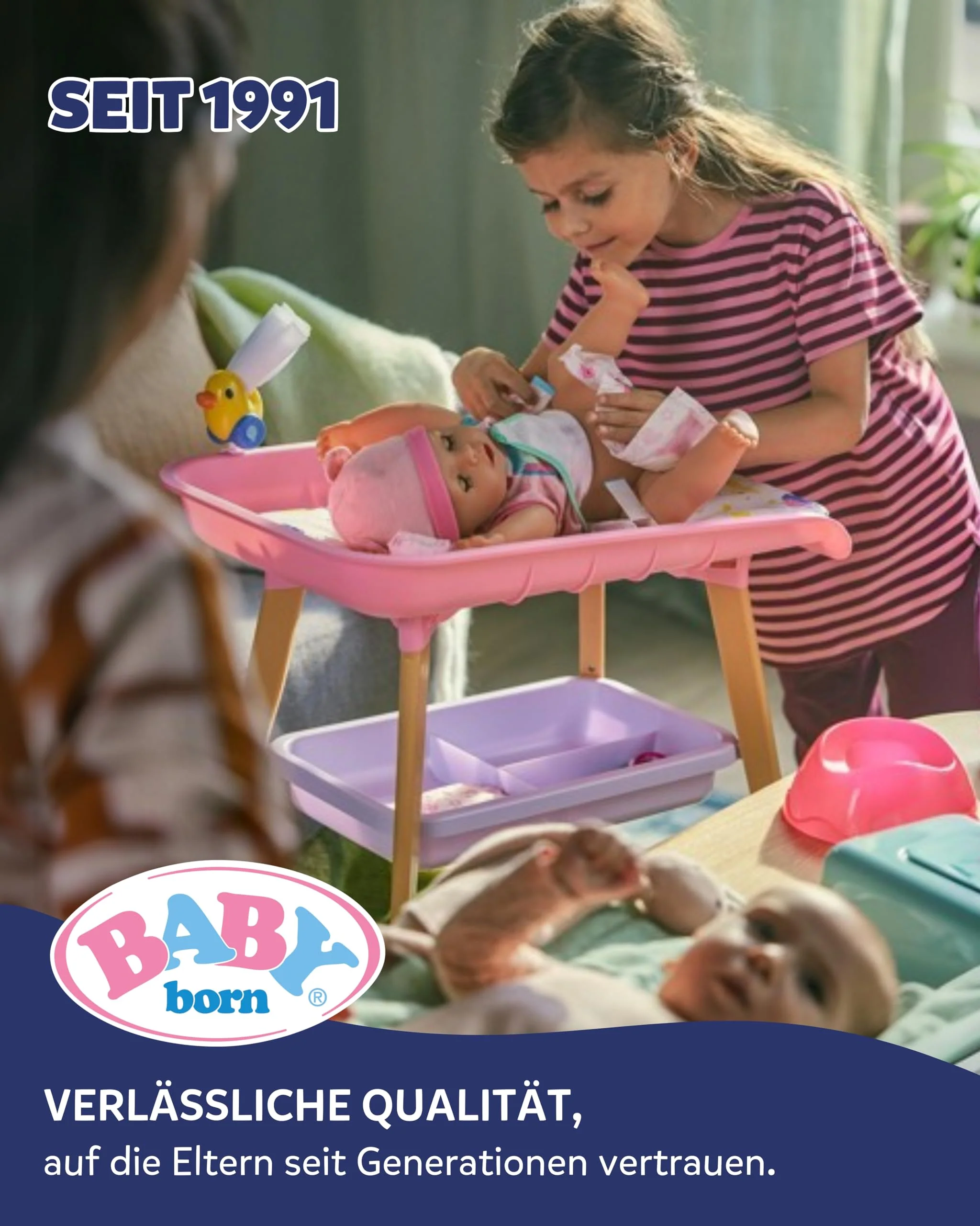 BABY born Emma - 43 cm große Babypuppe - 10 Funktionen inkl. Accessoires & Strampler - Funktioniert komplett ohne Batterien - Geeignet für Kinder ab 3 Jahren - Image 4
