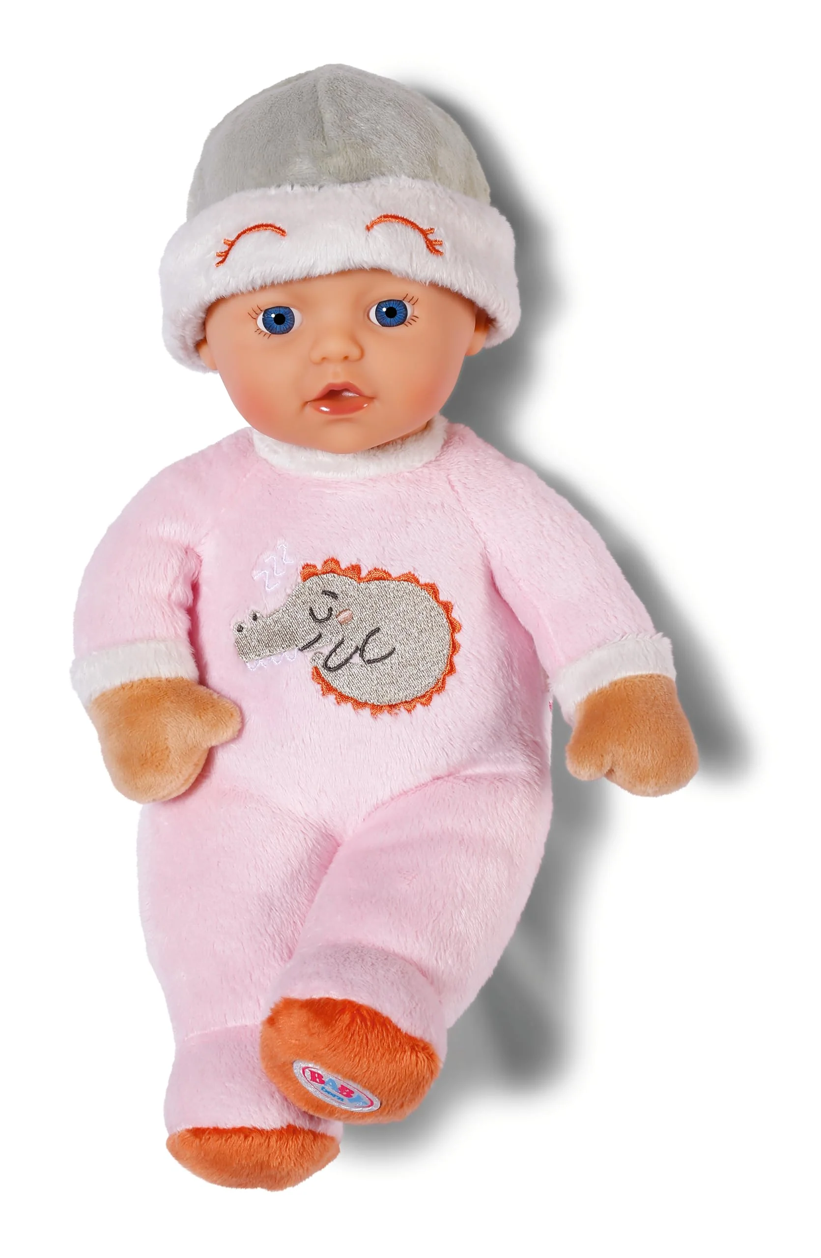 BABY born for Babies Sleepy Rose - weiche 30 cm Puppe - Mit rosa Körper & integrierter Rassel - Stoffpuppe inkl. festem Mützchen - Geeignet für Neugeborene - Image 6