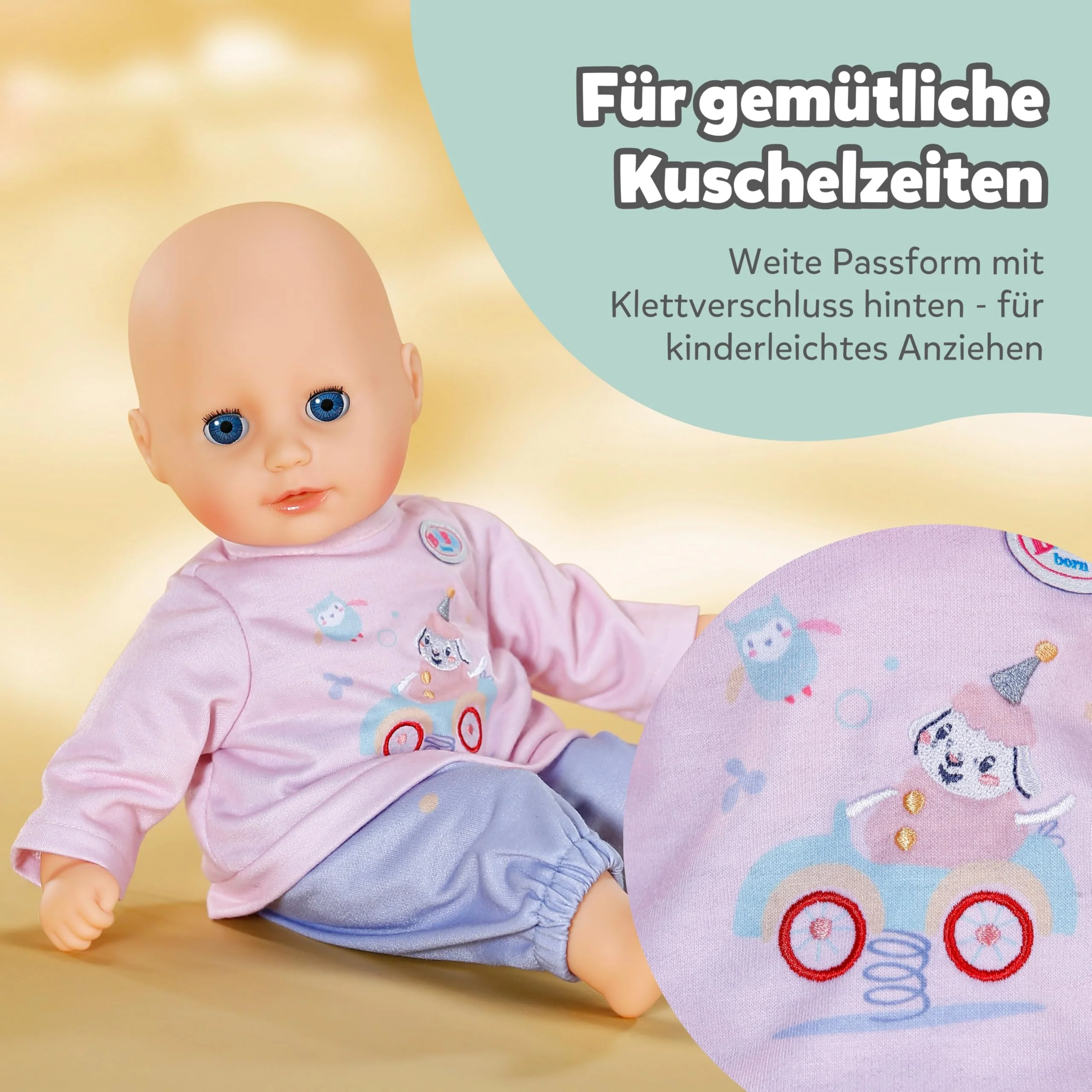 BABY born Jogginganzug - Puppenanzug mit rosa Langarm-Shirt & lila Hose - Hochwertige Puppenbekleidung - Puppenzubehör für Puppen der Größe 36 cm - Image 5