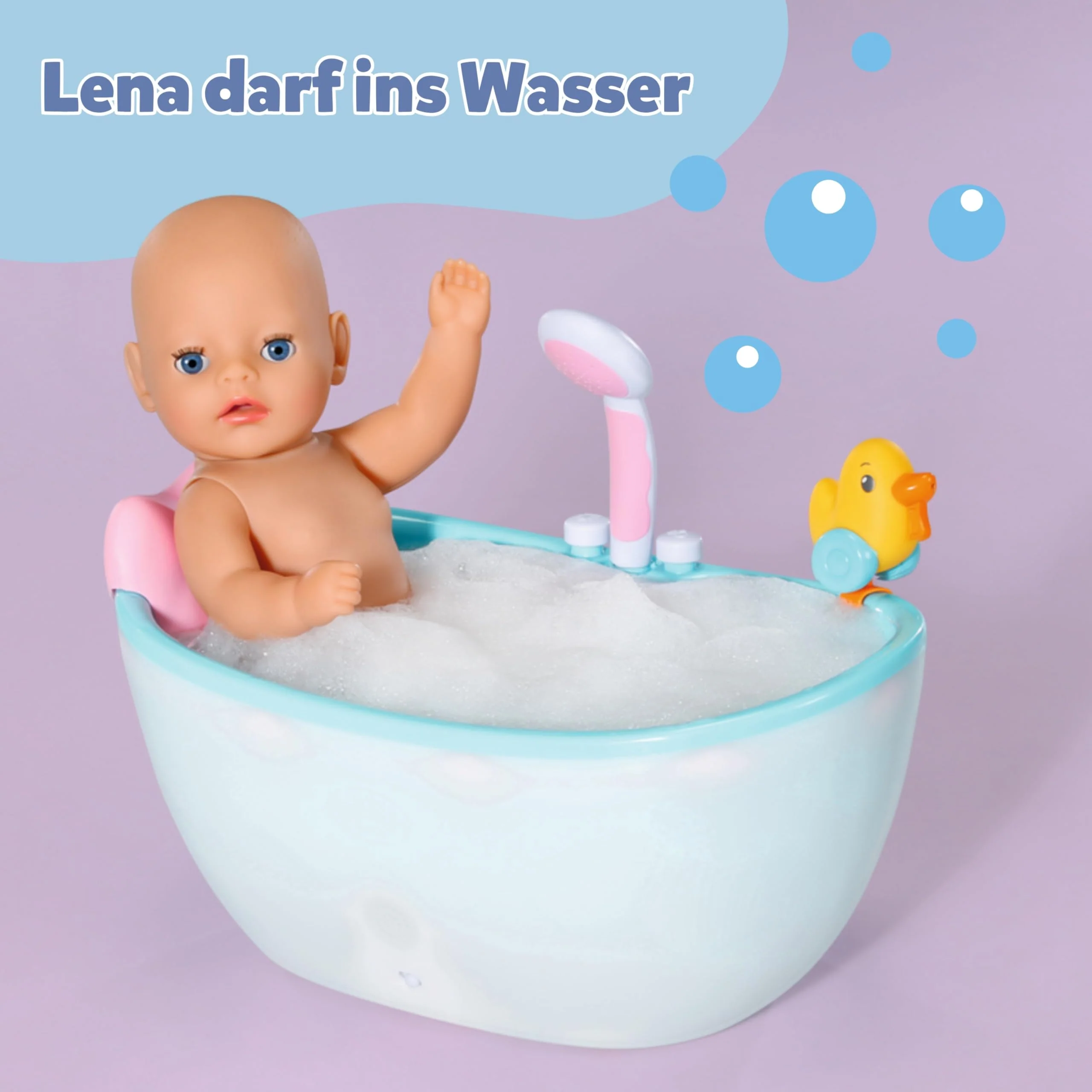 BABY born Lena (Little Baby Girl) - 36 cm große Babypuppe - 7 Funktionen inkl. Accessoires & Strampler - Funktioniert komplett ohne Batterien - Geeignet für Kleinkinder ab 1 Jahr - Image 5