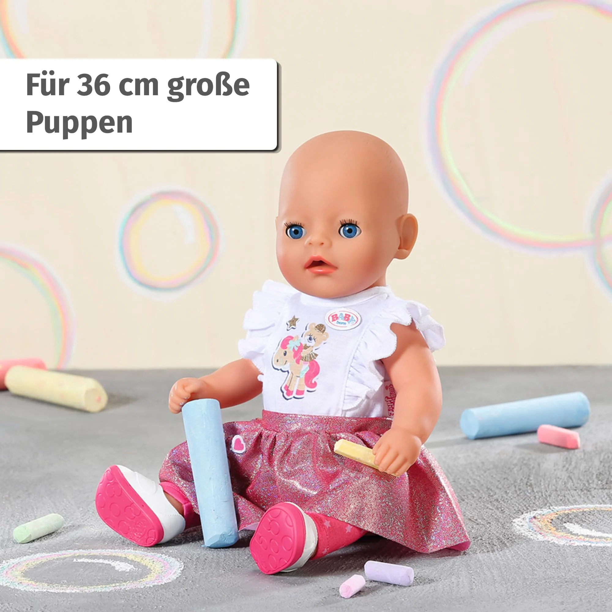 BABY born Lieblingsoutfit 36cm, Shirt mit Leggings und Schuhen für 36 cm Puppen, 836330 Zapf Creation - Image 3